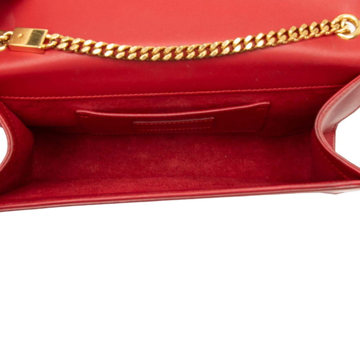 Saint Laurent Red Color Leather Shoulder Bag (Pre-Owned)