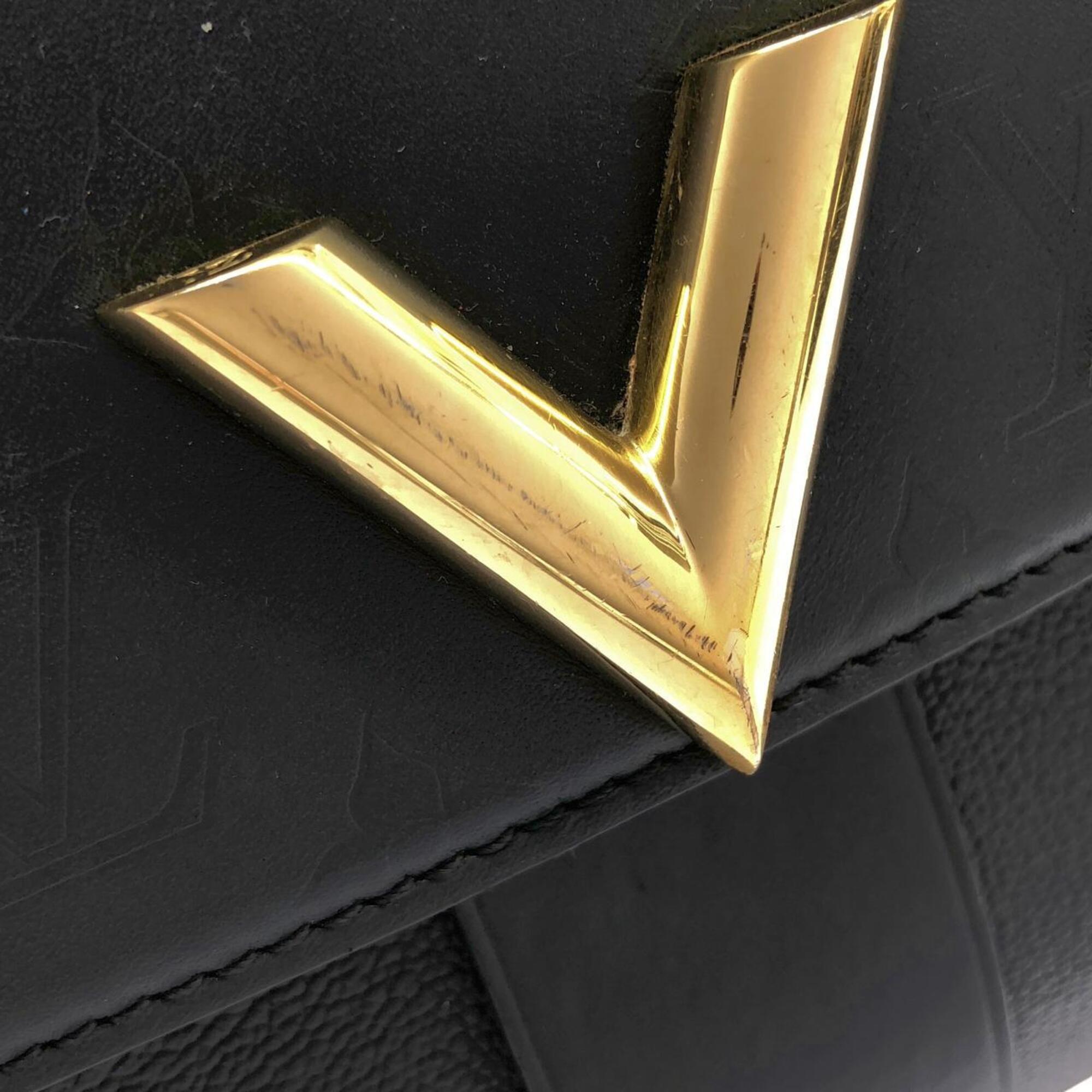 Louis Vuitton Very Black Leather Handbag (Pre-Owned)