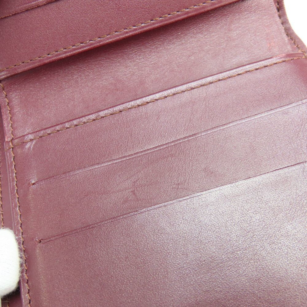 Louis Vuitton Bordeaux Violet Monogram Mat Wallet (Tri-Fold) (Pre-Owned)