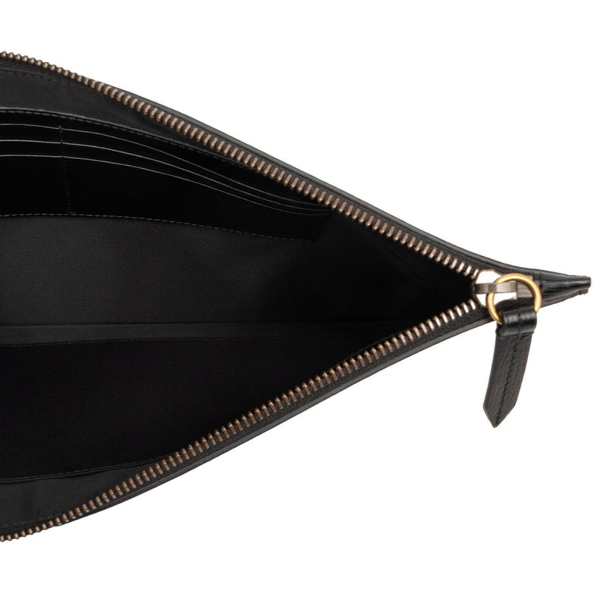 Gucci Black Green Leather Clutch Bag (Pre-Owned)