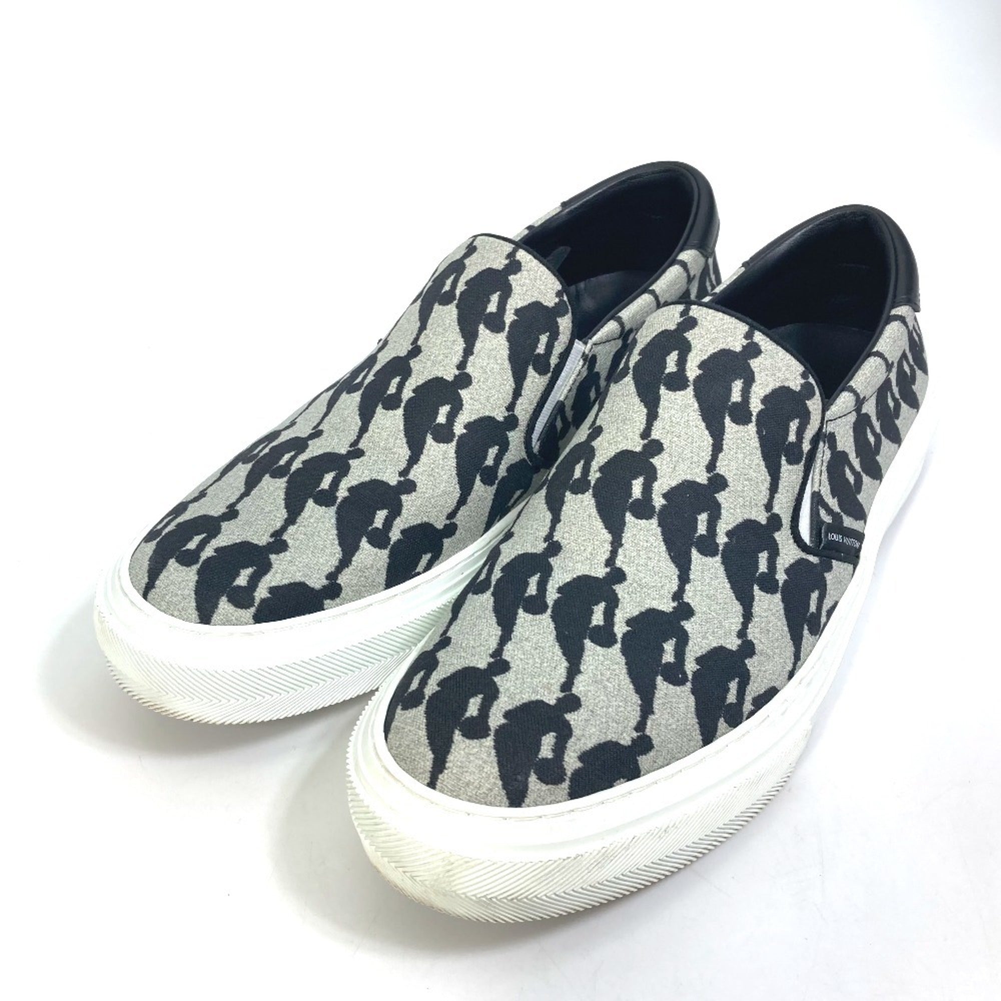 Louis Vuitton Black Gray Sneakers (Pre-Owned)