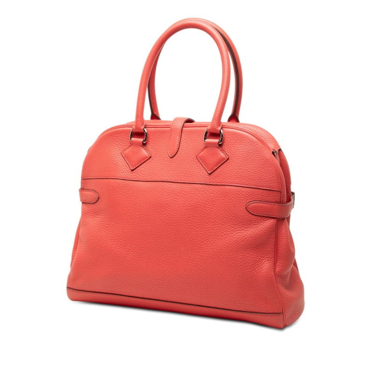 Hermes Red Color Taurillon Clemence Leather Handbag (Pre-Owned)