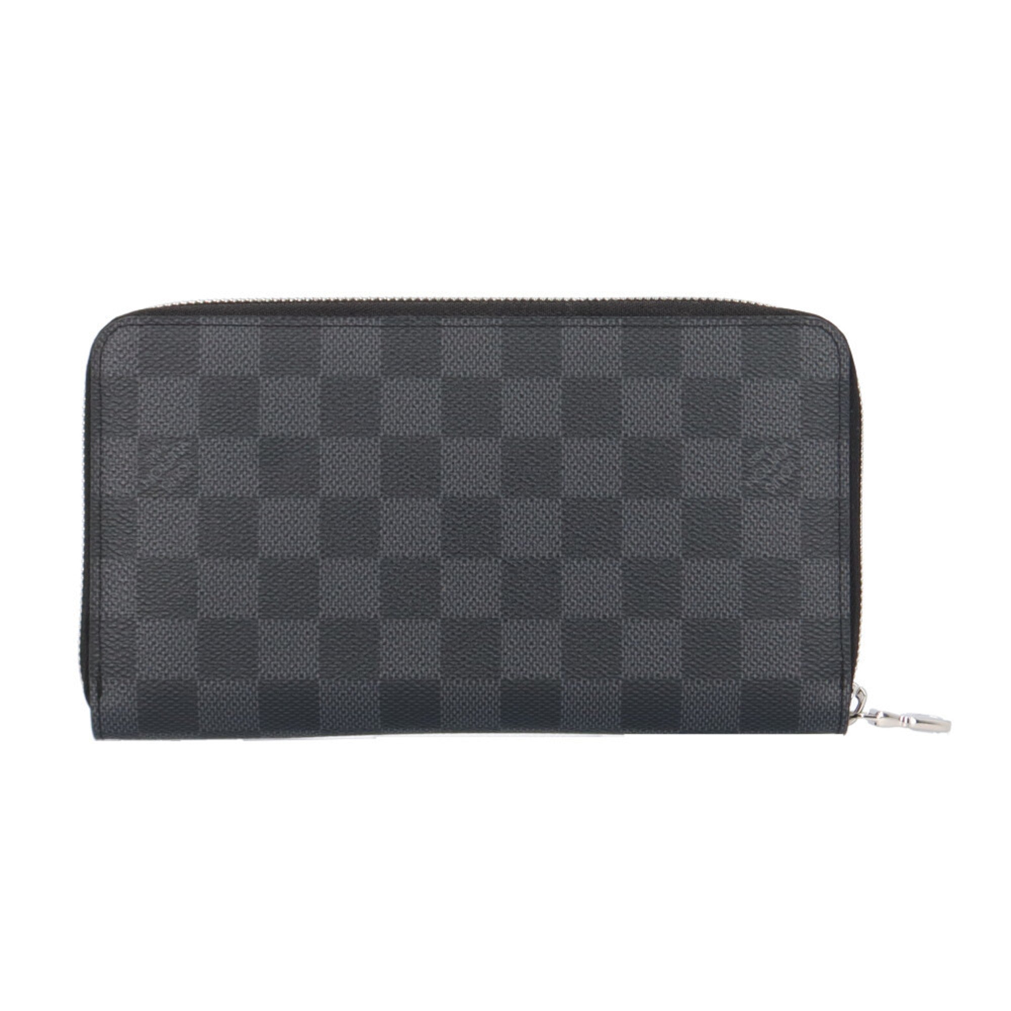 Louis Vuitton Black Gray Damier Graphite Long Wallet (Bi-Fold) (Pre-Owned)