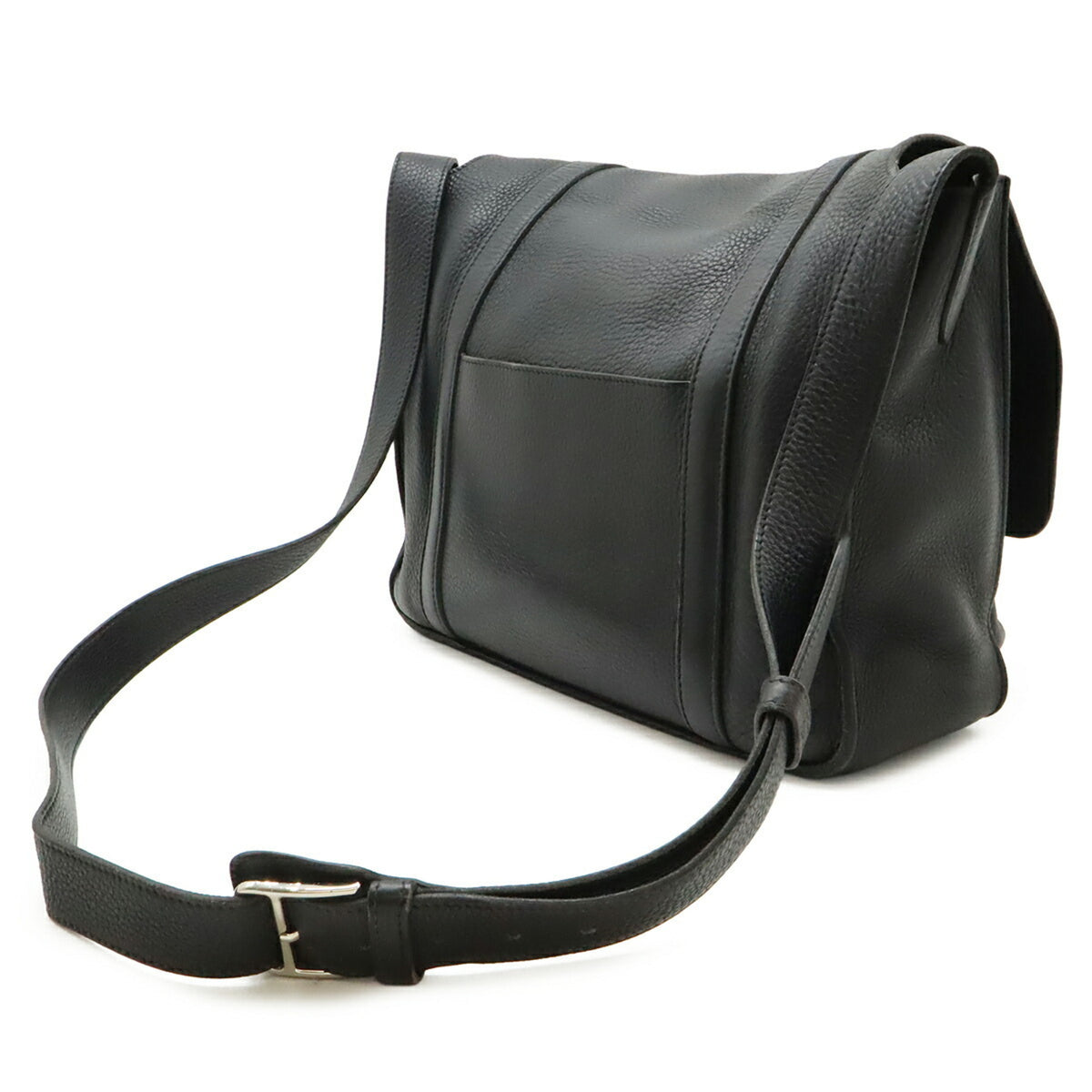 Hermes Black Taurillon Clemence Leather Shoulder Bag (Pre-Owned)