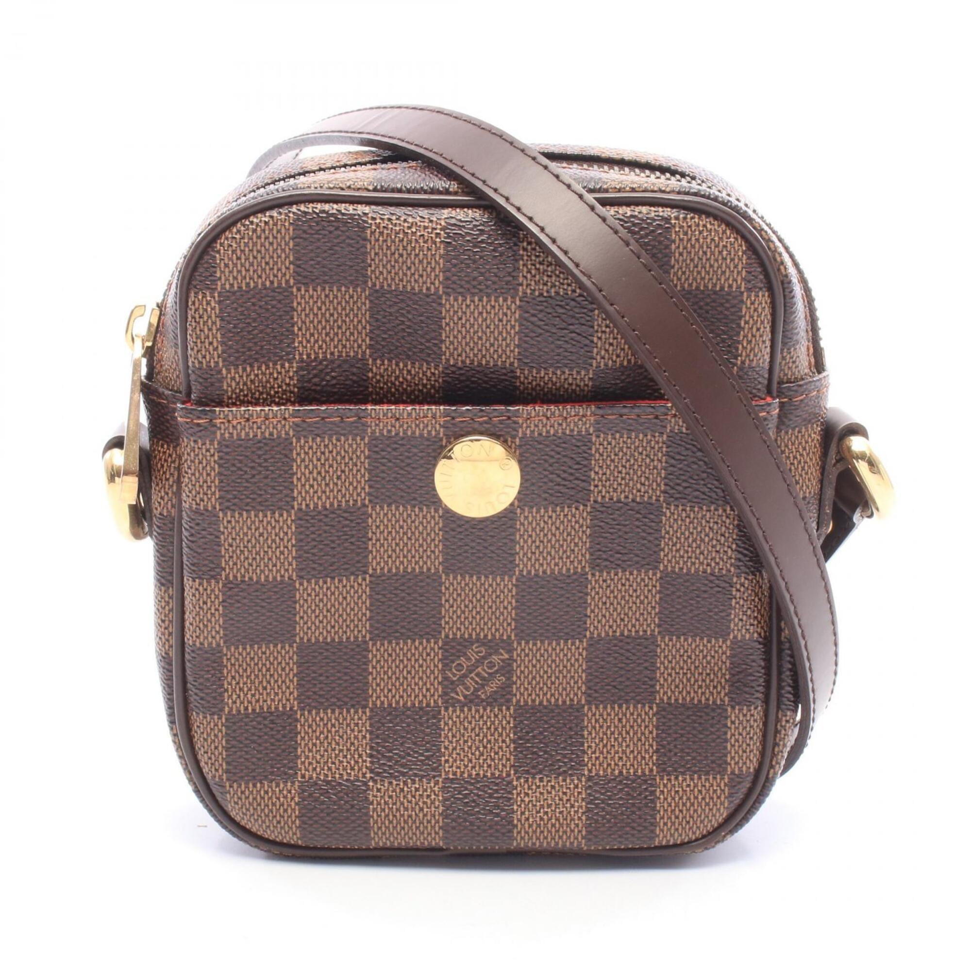 Louis Vuitton Brown Coated Canvas Leather Handbag Shoulder Bag (Pre-Owned)