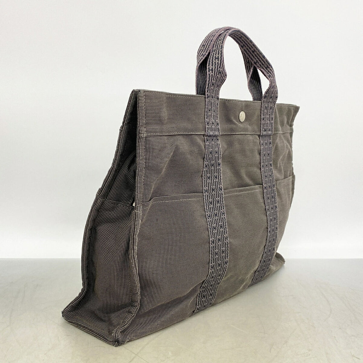 Hermes Gray Nylon Tote Bag (Pre-Owned)