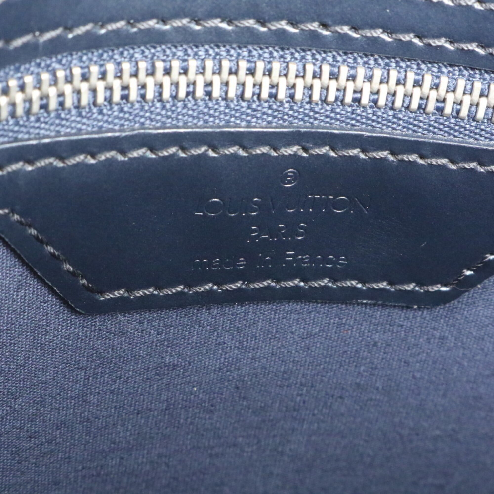 Louis Vuitton Blue Monogram Leather Handbag Shoulder Bag Tote Bag (Pre-Owned)