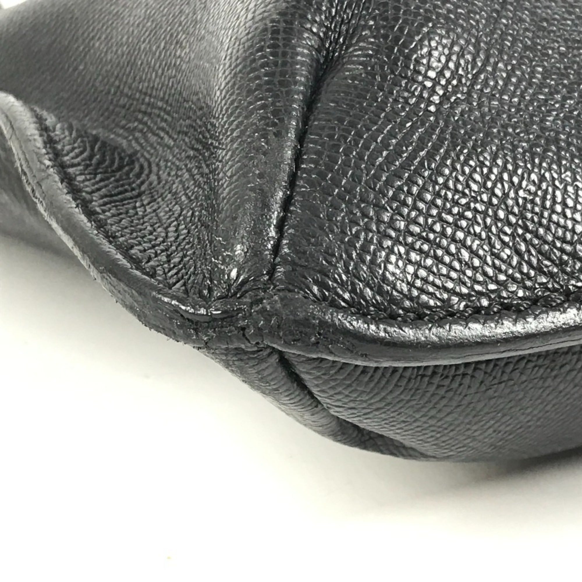 Chanel Black Grained Calfskin Shoulder Bag Tote Bag (Pre-Owned)