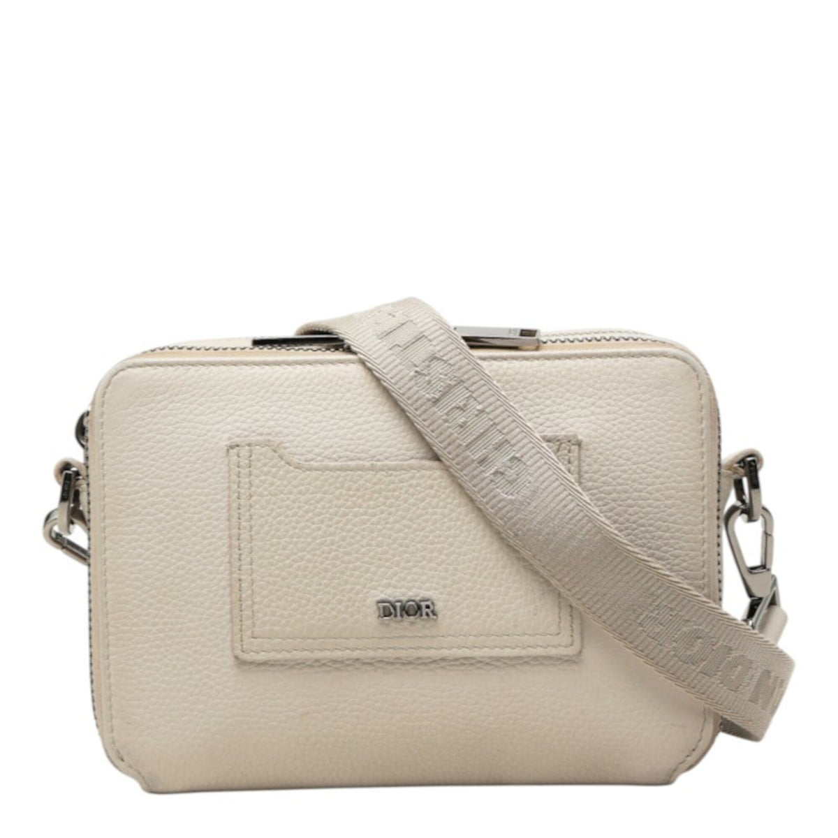 Christian Dior Ivory Leather Shoulder Bag (Pre-Owned)