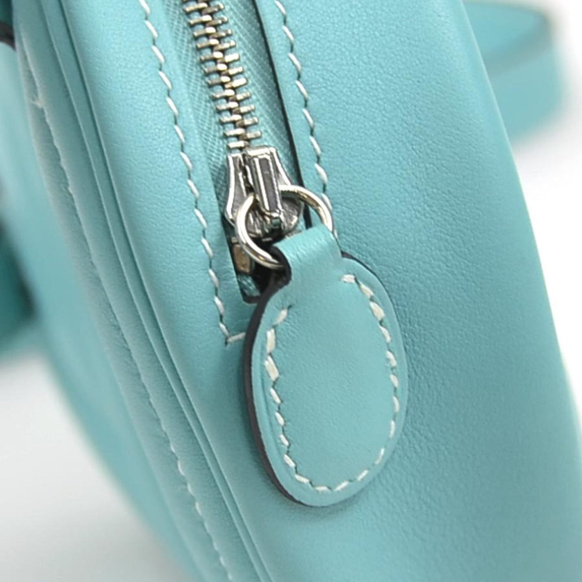 Hermes Blue Atoll Swift Leather Shoulder Bag (Pre-Owned)