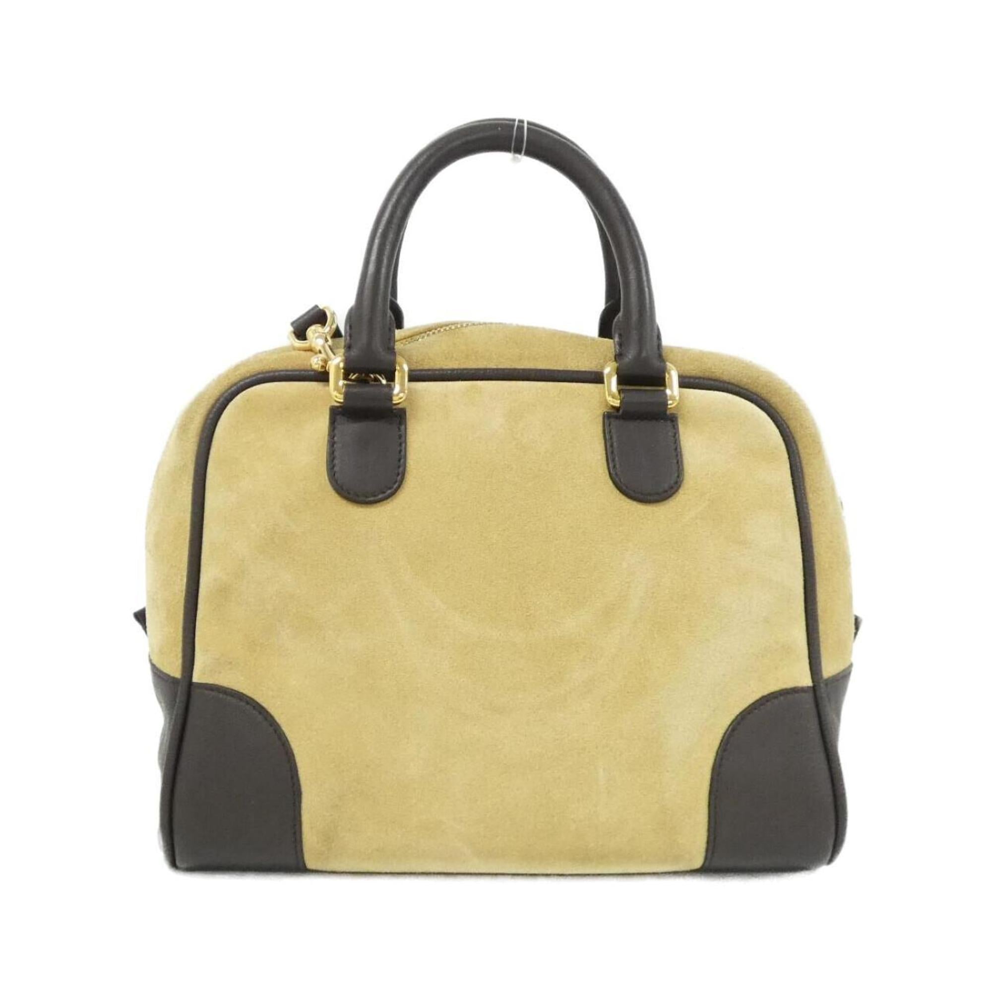 Loewe Brown Gold Suede Handbag (Pre-Owned)