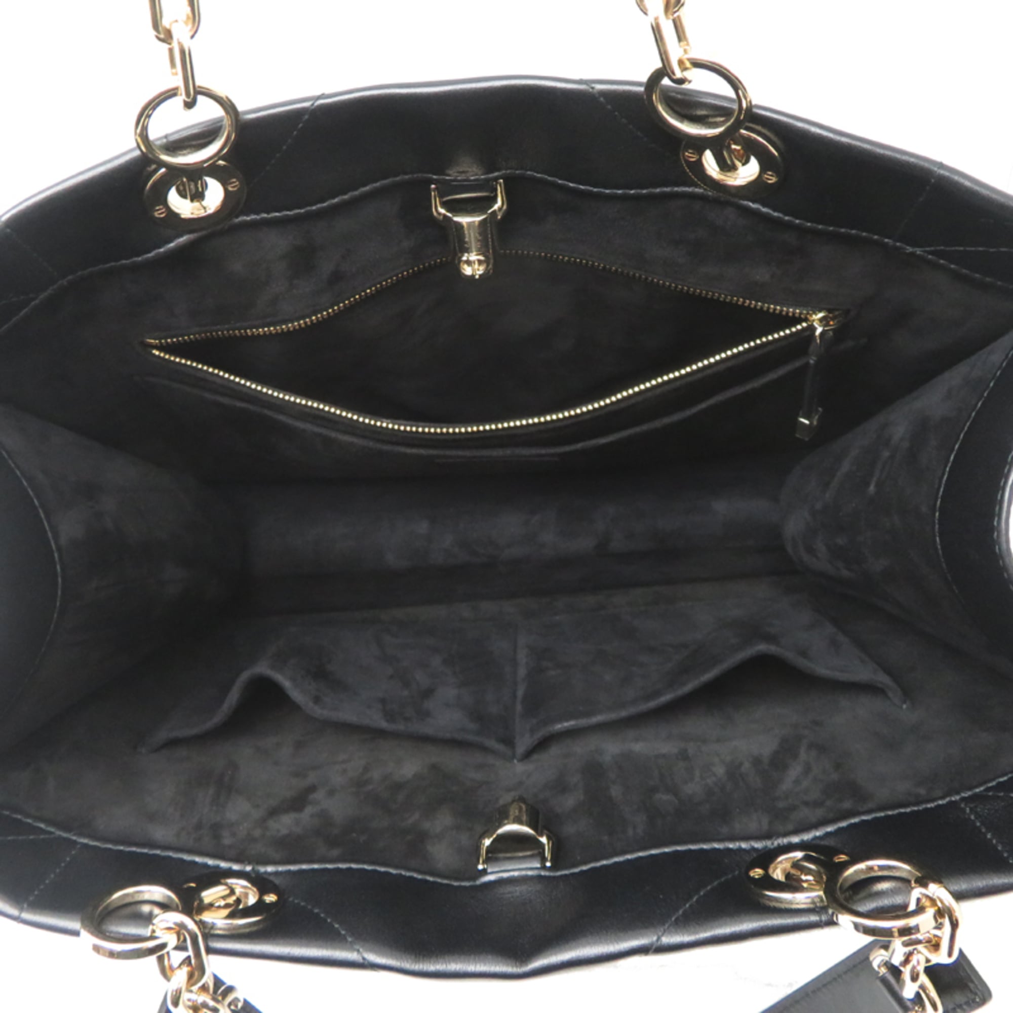 Christian Dior Black Leather Tote Bag (Pre-Owned)