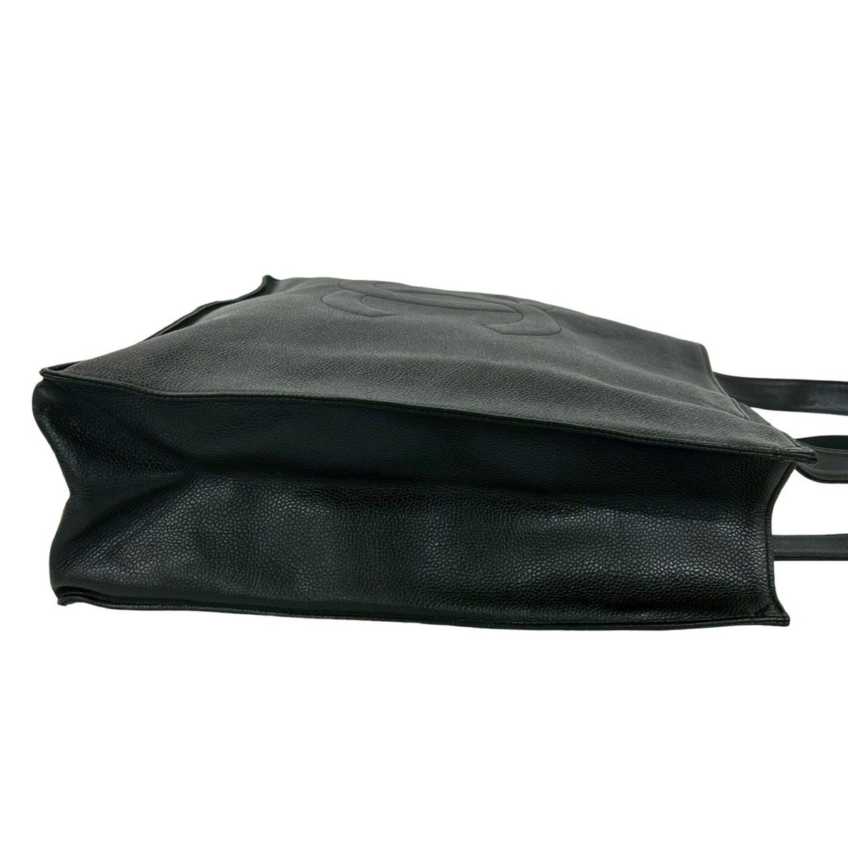Chanel Black Grained Calfskin Shoulder Bag Tote Bag (Pre-Owned)