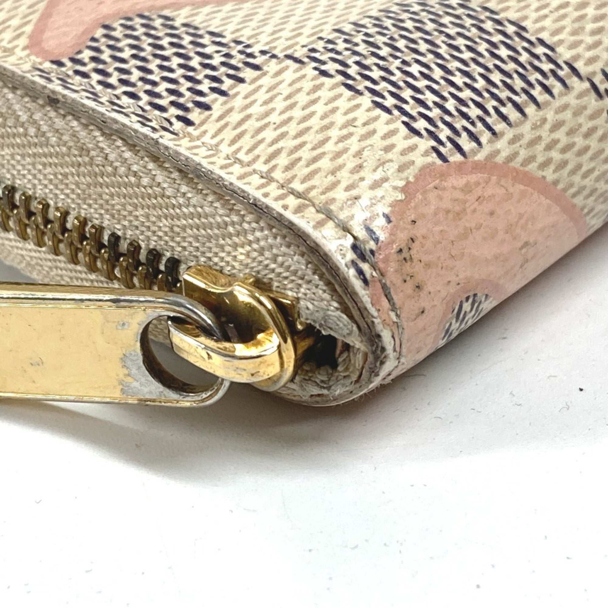 Louis Vuitton Damier Azur Pink White Damier Azur Coin Purse/Coin Case (Pre-Owned)