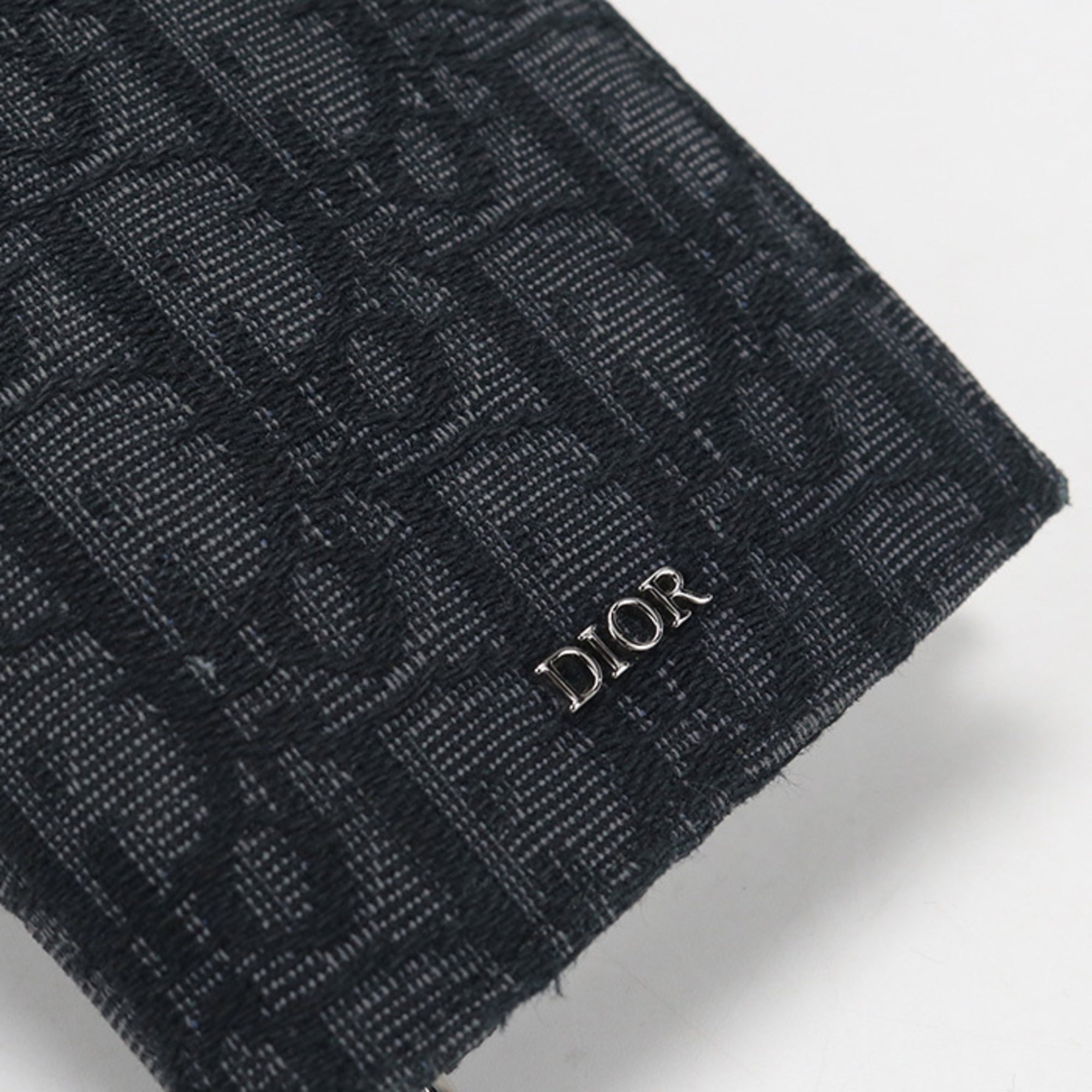 Christian Dior Black Jacquard Long Wallet (Bi-Fold) (Pre-Owned)