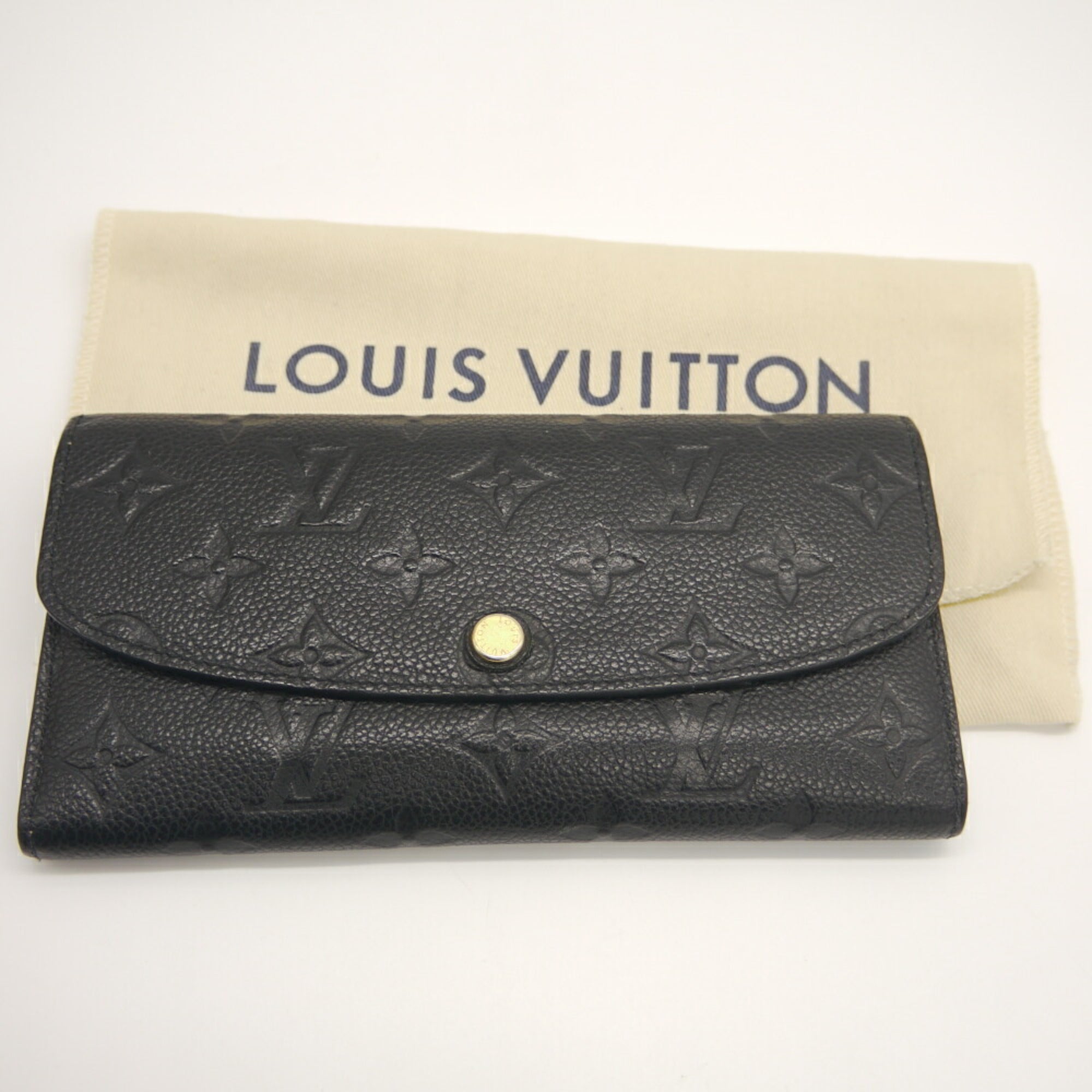 Louis Vuitton Monogram Noir Monogram Empreinte Long Wallet (Bi-Fold) (Pre-Owned)