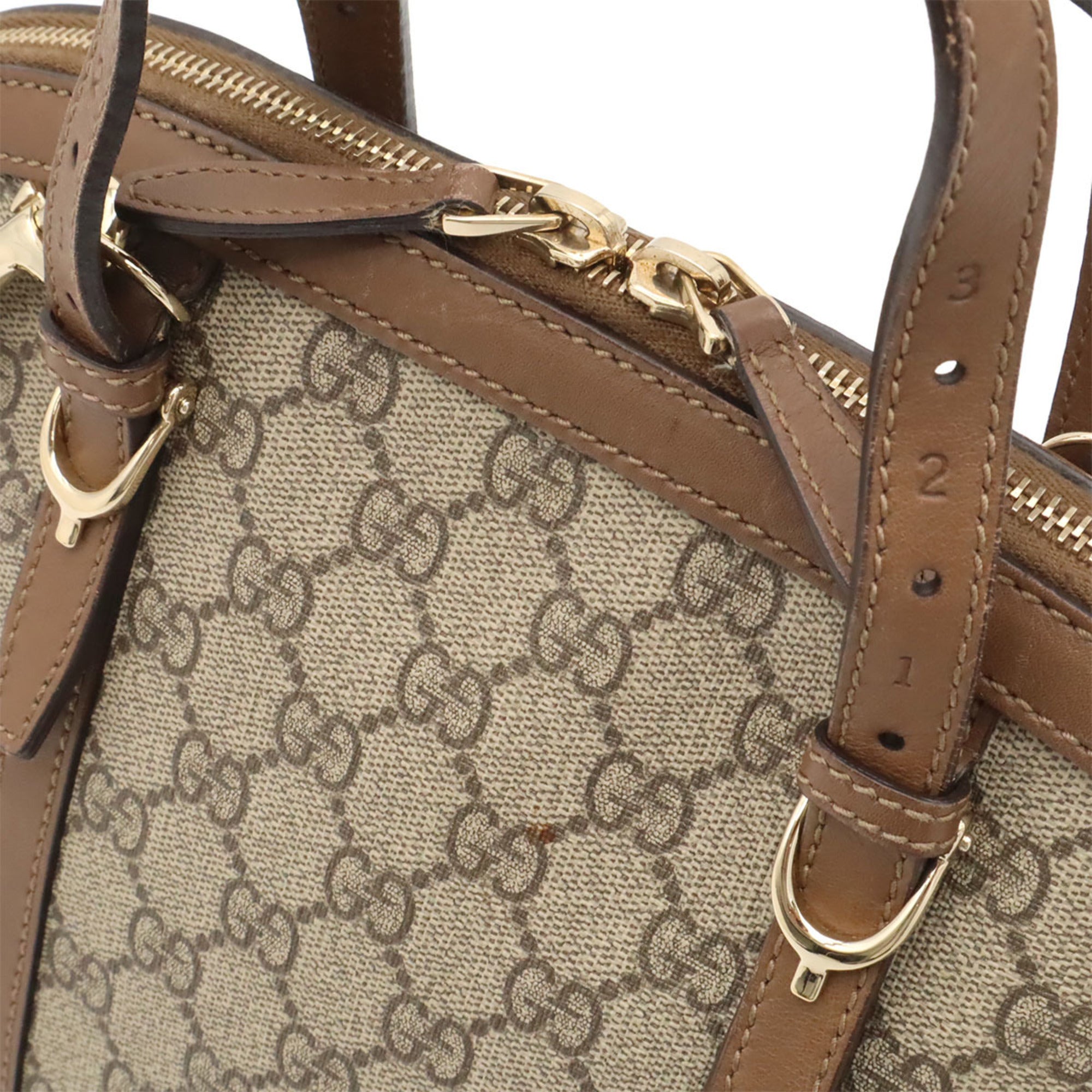 Gucci Beige Brown Gg Supreme Canvas Handbag Shoulder Bag (Pre-Owned)