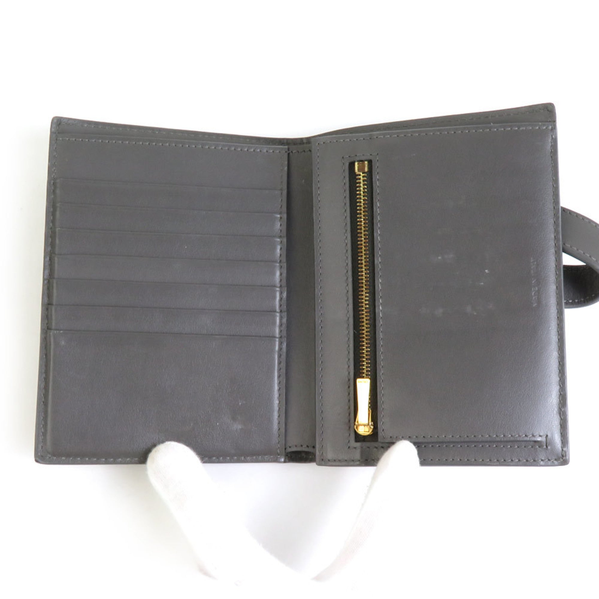 Celine Gray Leather Wallet (Bi-Fold) (Pre-Owned)