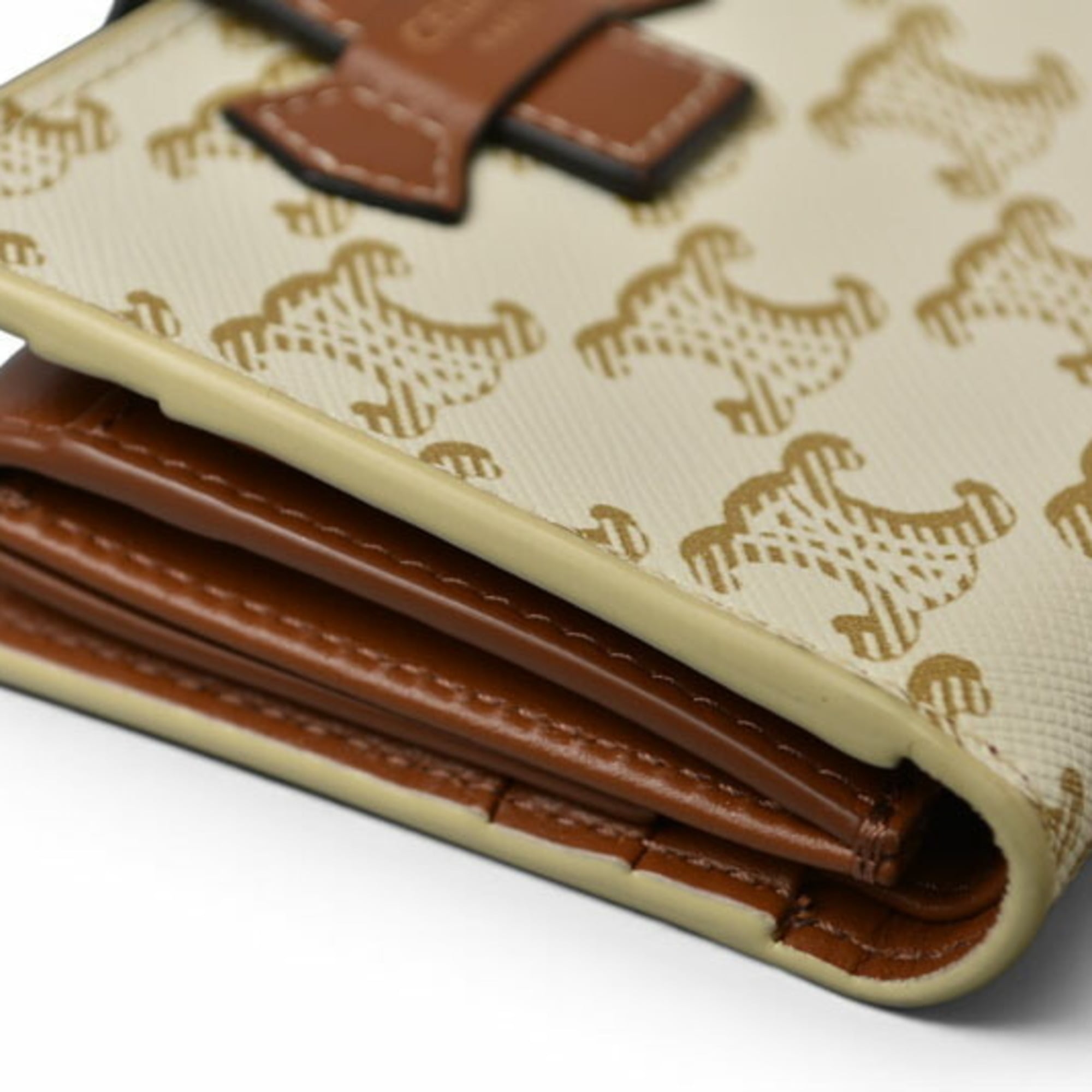 Celine Brown Ivory Coated Canvas Wallet (Bi-Fold) (Pre-Owned)