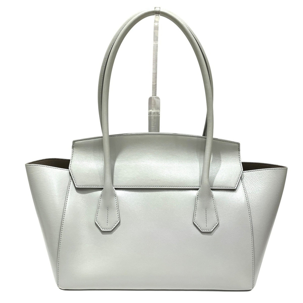 Bally Gray Leather Handbag (Pre-Owned)