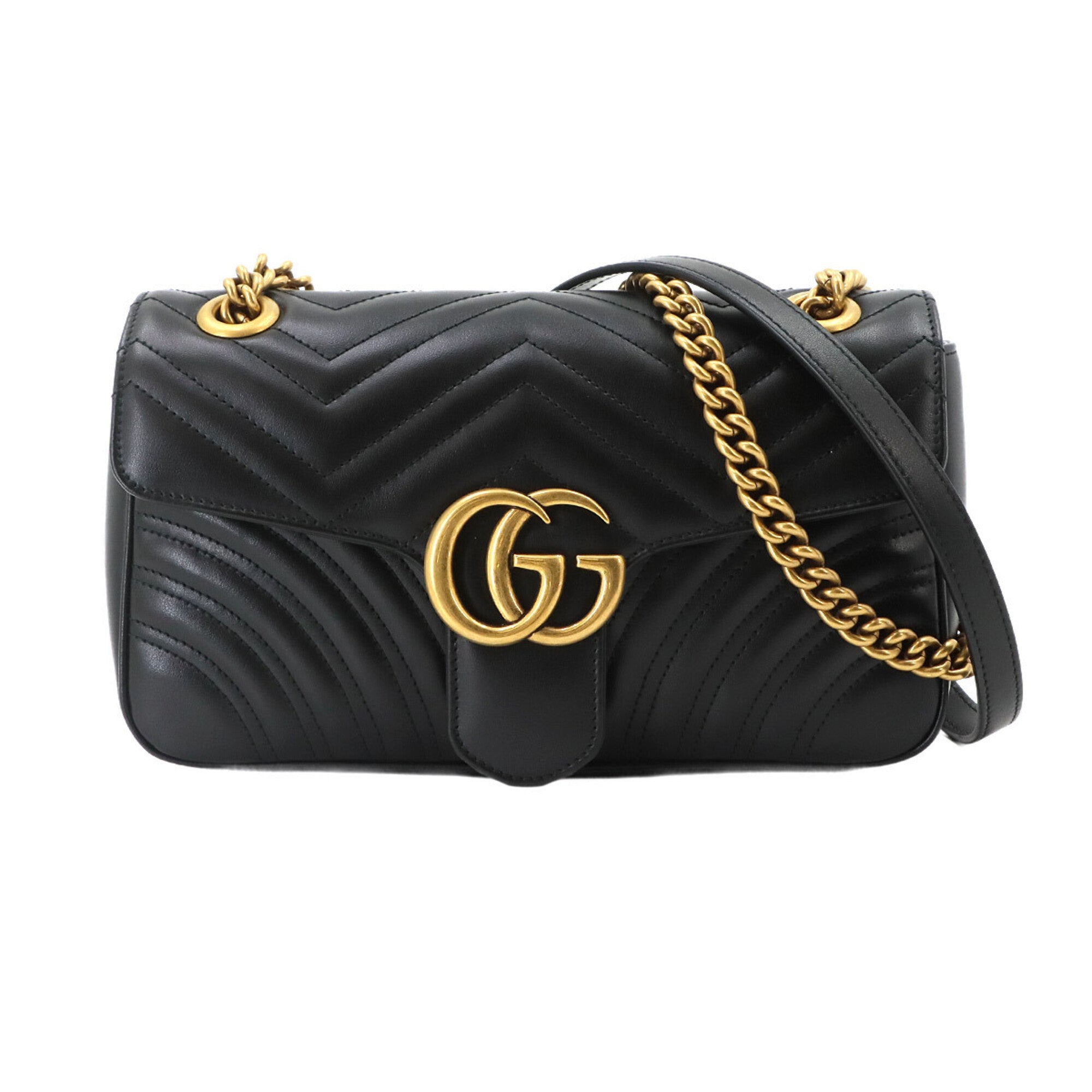 Gucci Black Leather Handbag Shoulder Bag (Pre-Owned)