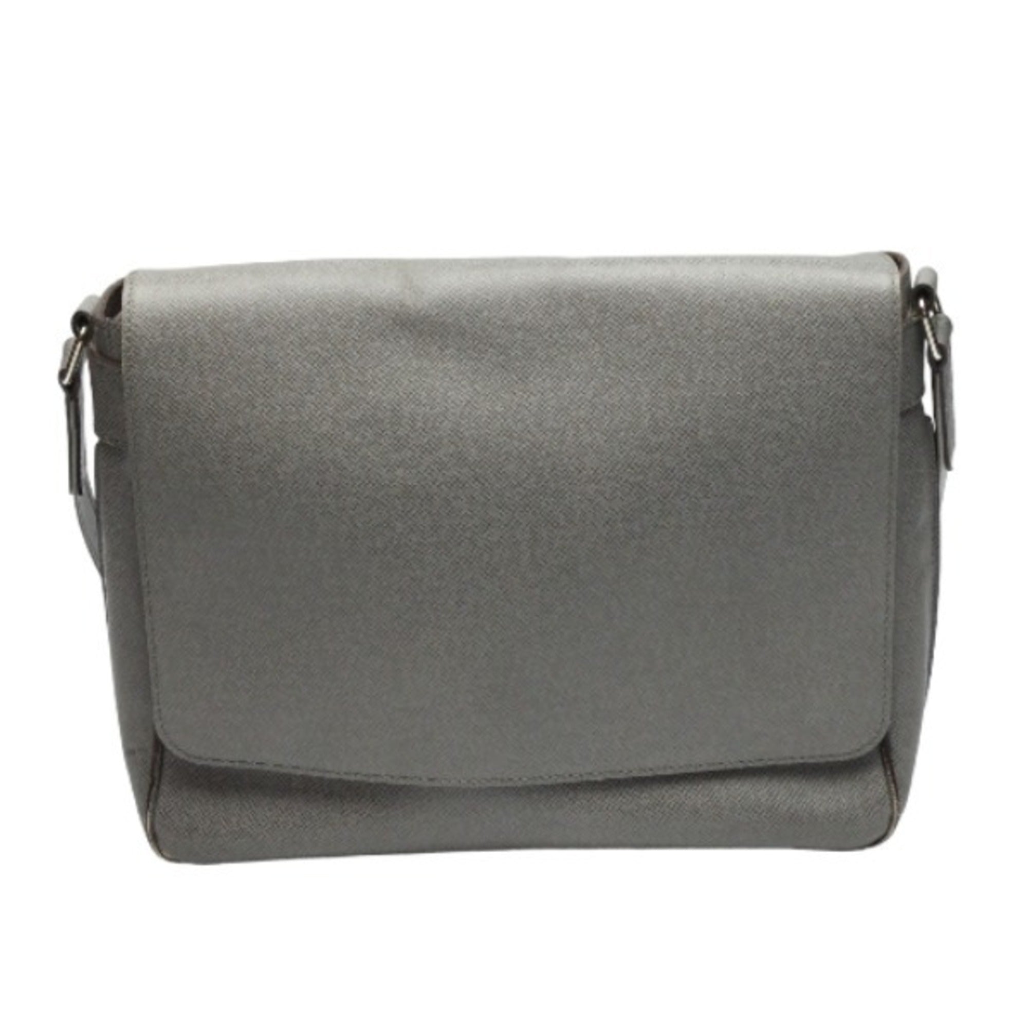 Louis Vuitton Gray Taiga Leather Shoulder Bag (Pre-Owned)