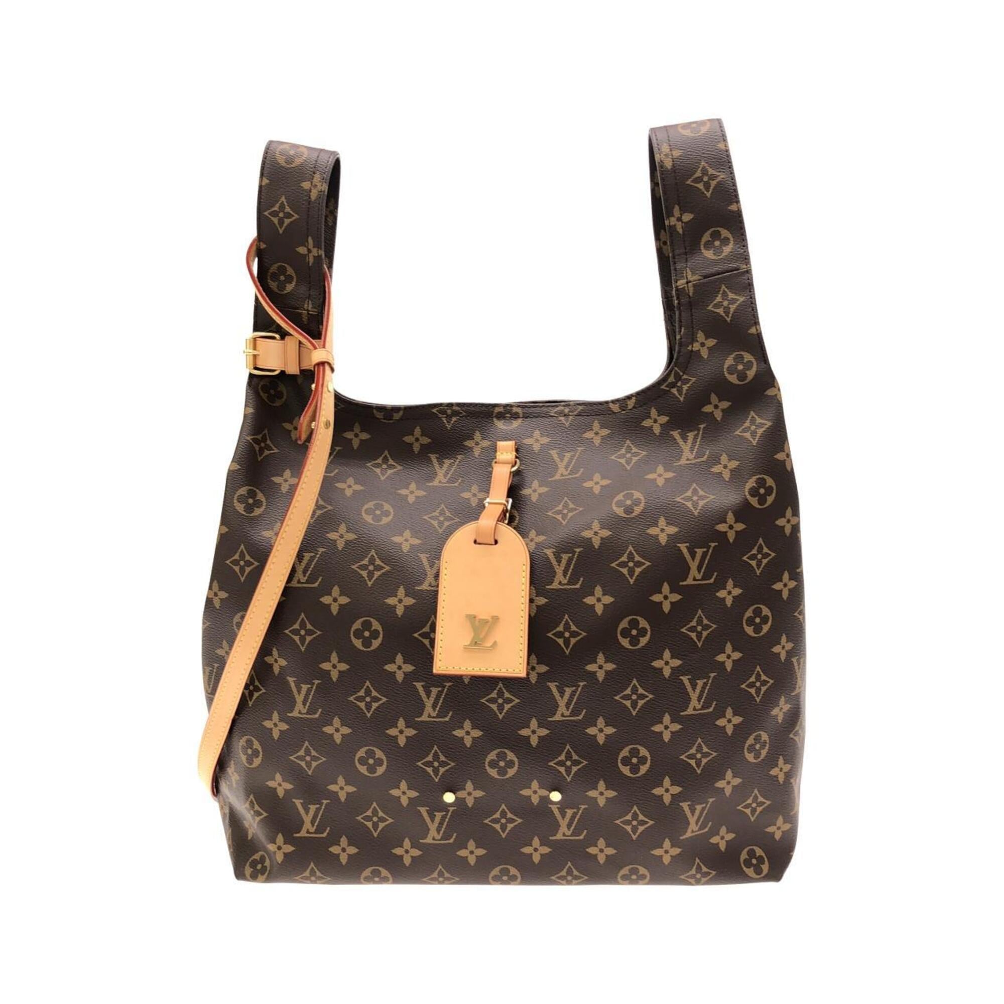 Louis Vuitton Monogram Marron Coated Canvas Handbag Pouch (Pre-Owned)