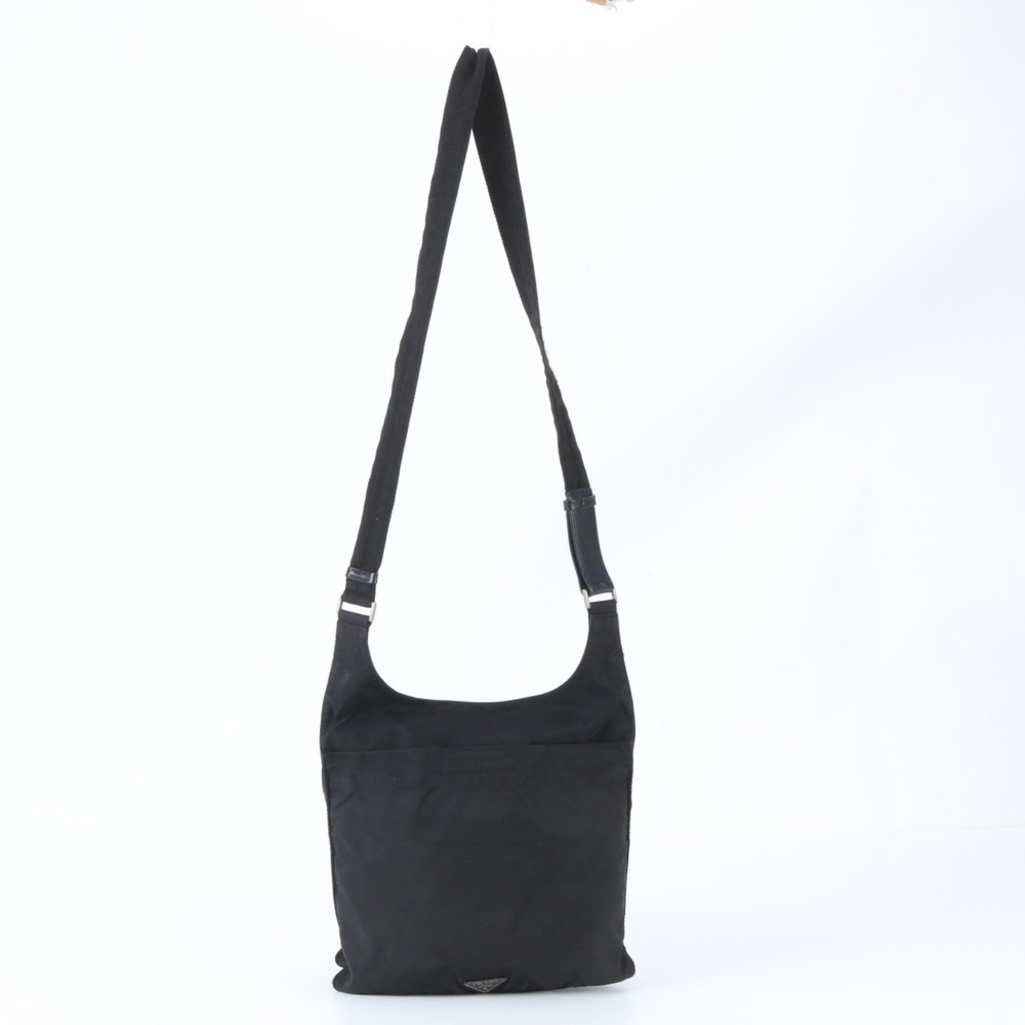 Prada Black Nylon Leather Shoulder Bag (Pre-Owned)