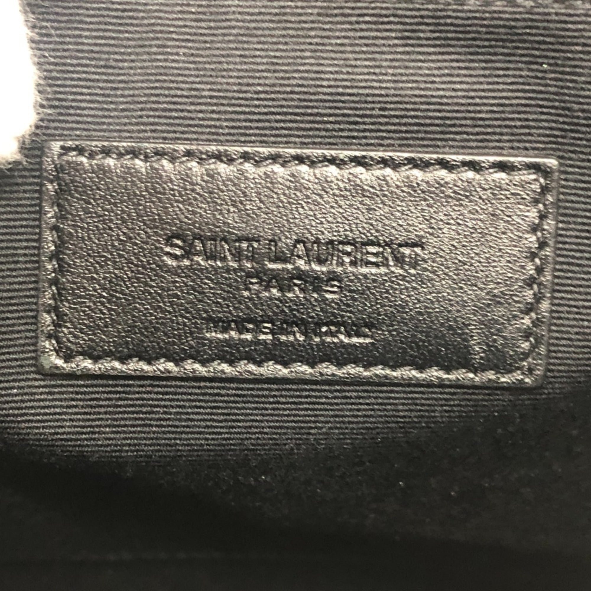 Saint Laurent Black Leather Clutch Bag (Pre-Owned)