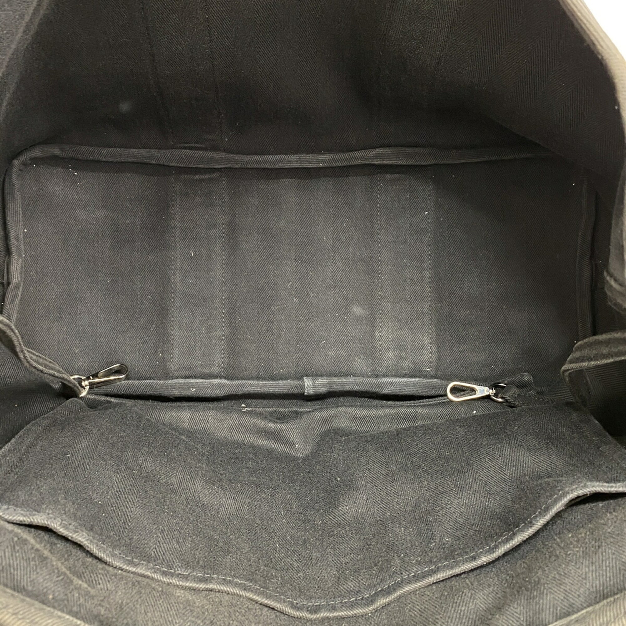 Hermes Black Toile Chevron Tote Bag (Pre-Owned)