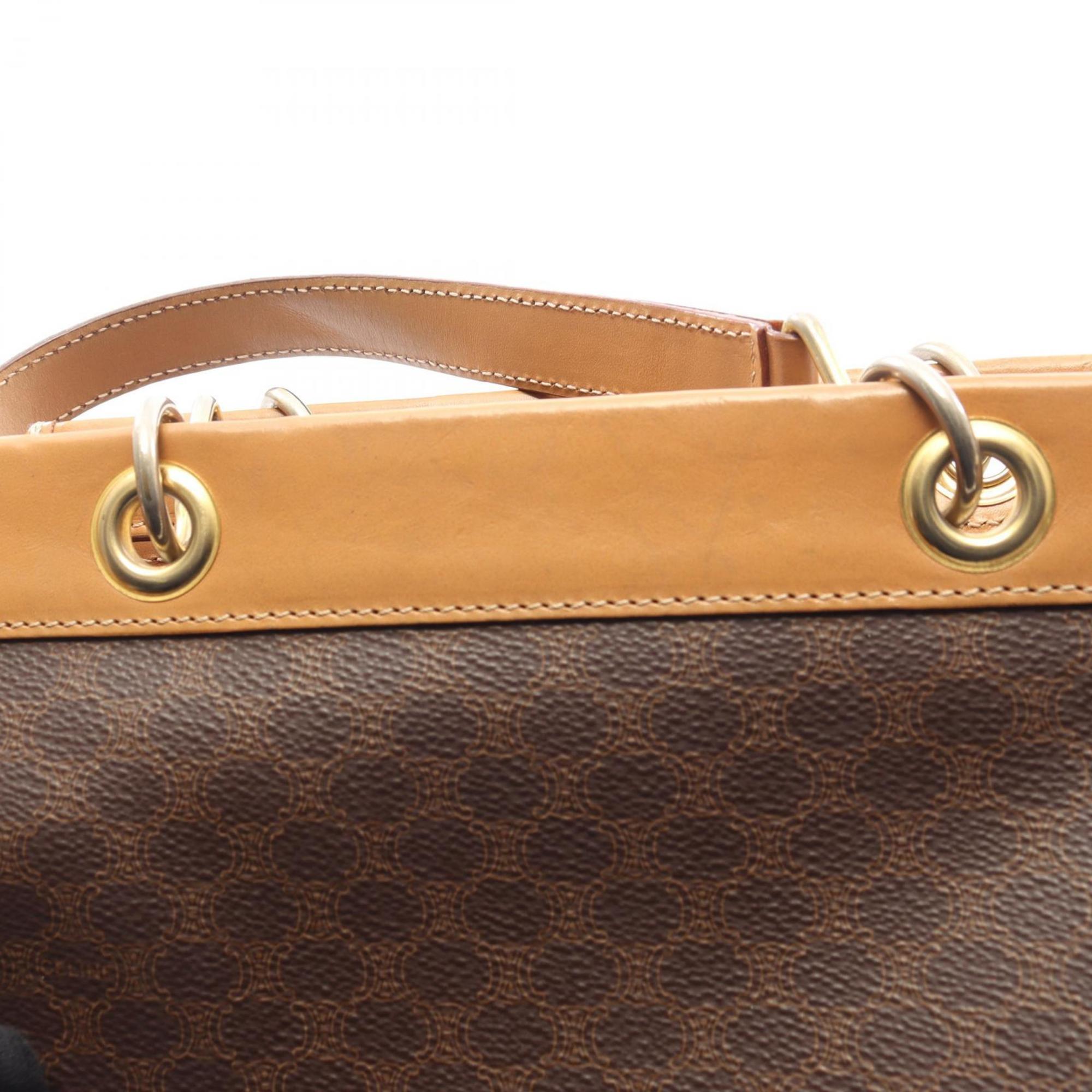 Celine Brown Coated Canvas Pvc Leather Handbag (Pre-Owned)
