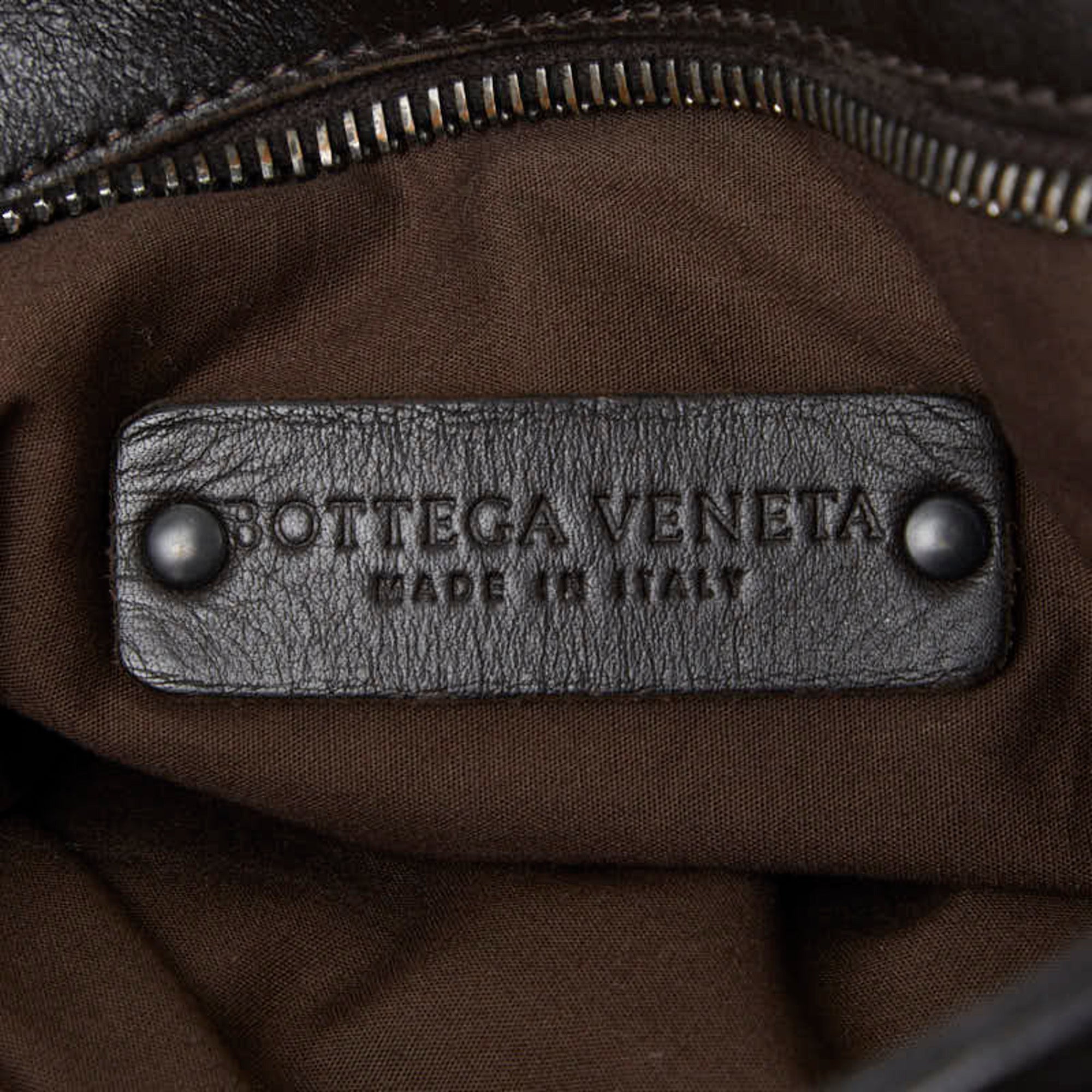 Bottega Veneta Dark Brown Leather Shoulder Bag (Pre-Owned)