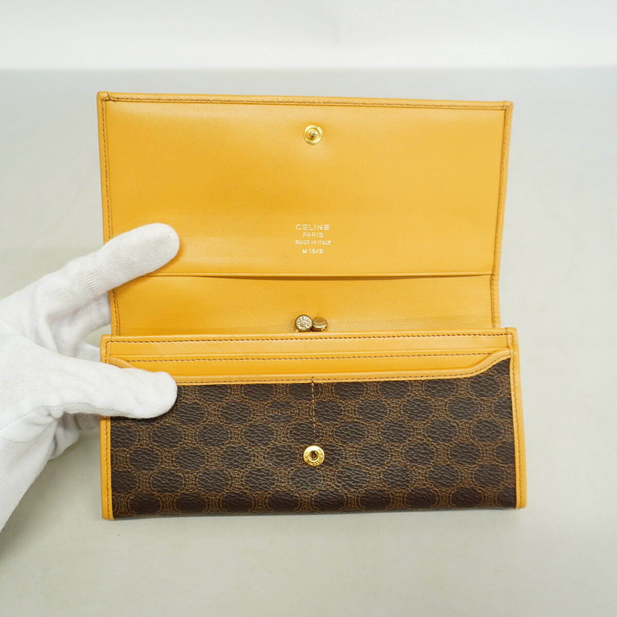 Celine Brown Pvc Long Wallet (Bi-Fold) (Pre-Owned)