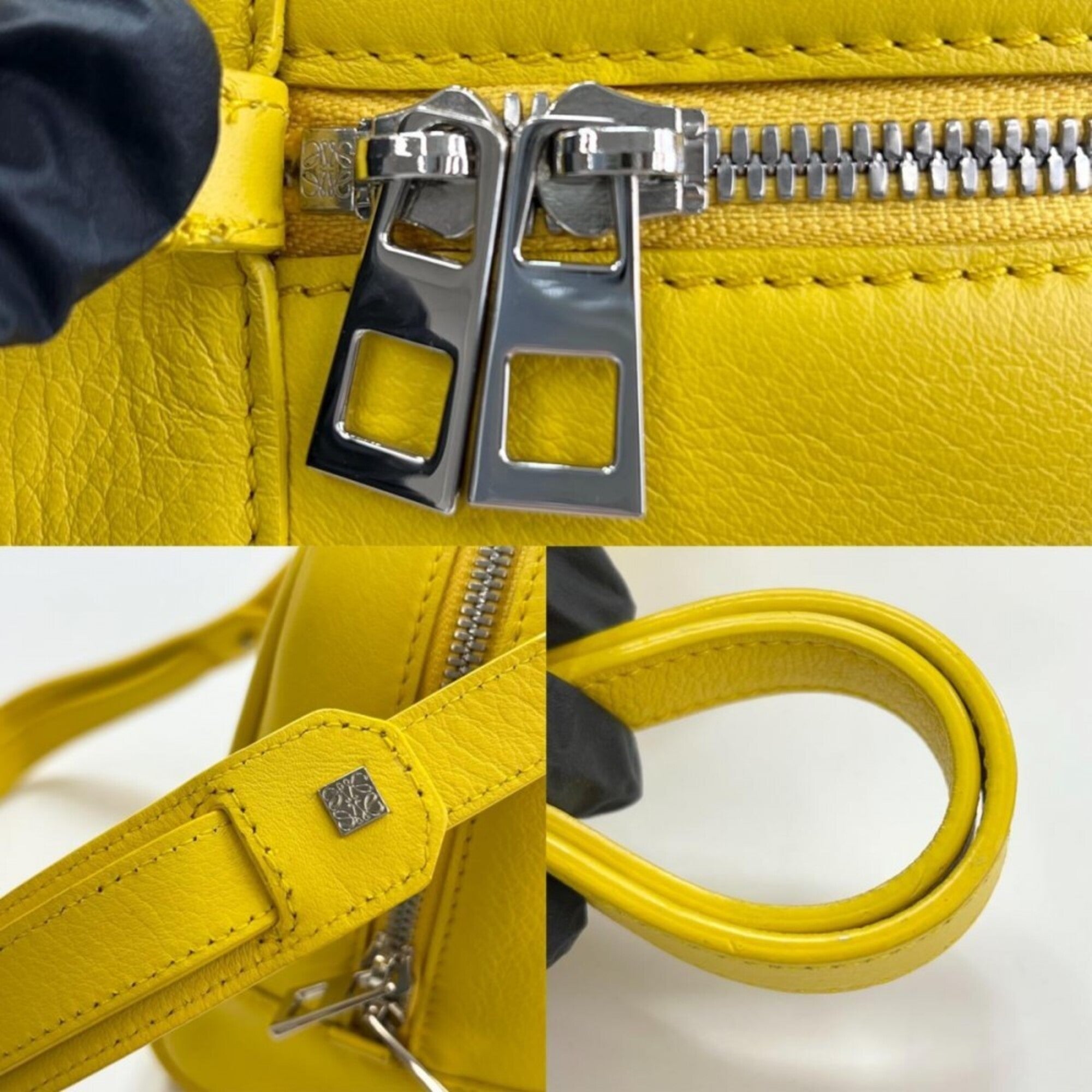 Loewe Yellow Leather Handbag Shoulder Bag (Pre-Owned)