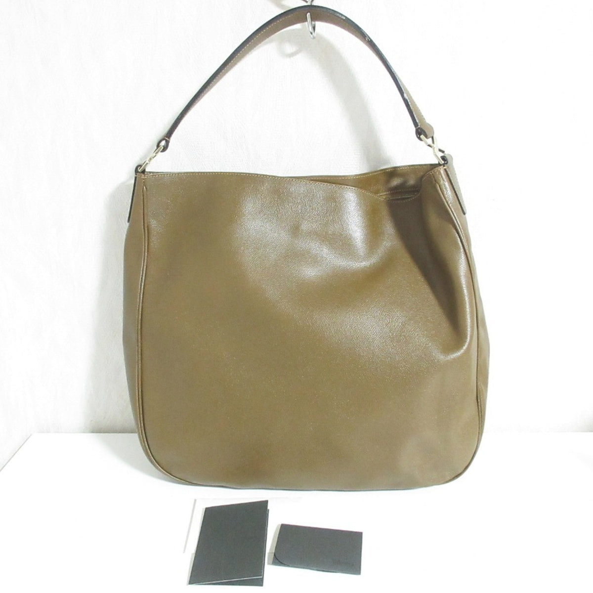 Valextra Brown Leather Shoulder Bag Tote Bag (Pre-Owned)