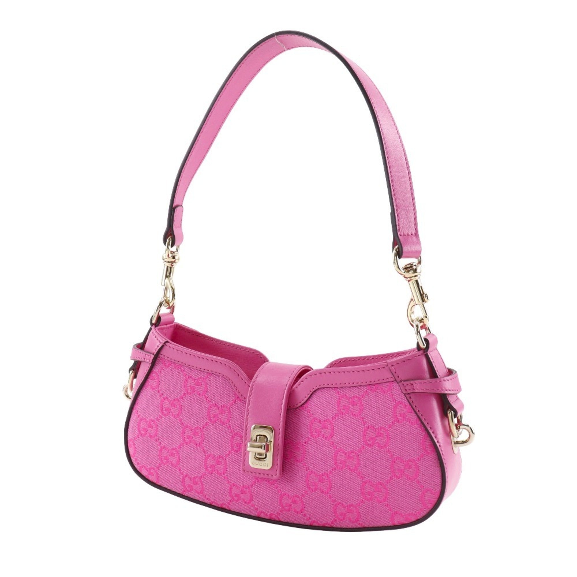Gucci Pink Gg Canvas Shoulder Bag (Pre-Owned)