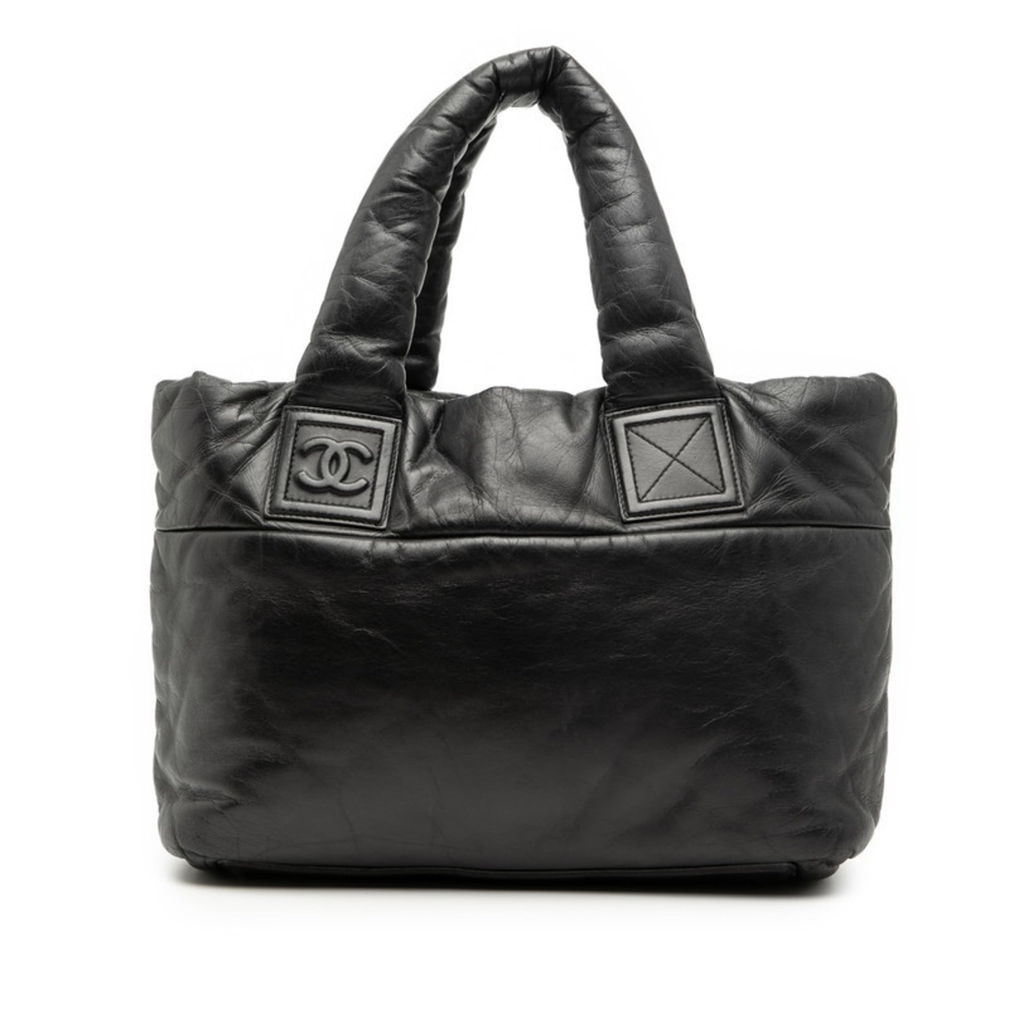 Chanel Black Leather Tote Bag (Pre-Owned)