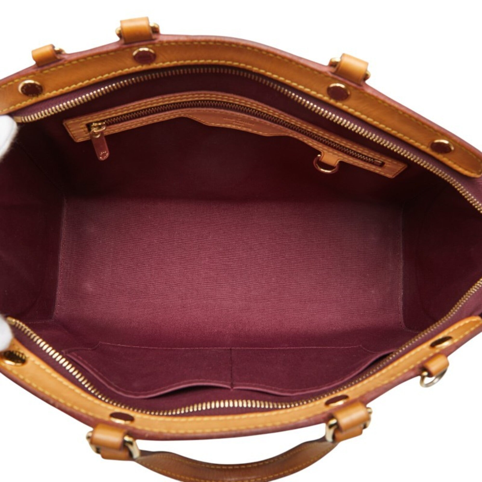 Louis Vuitton Red Color Rouge Rouge Fauviste Wine Patent Leather Handbag Shoulder Bag (Pre-Owned)