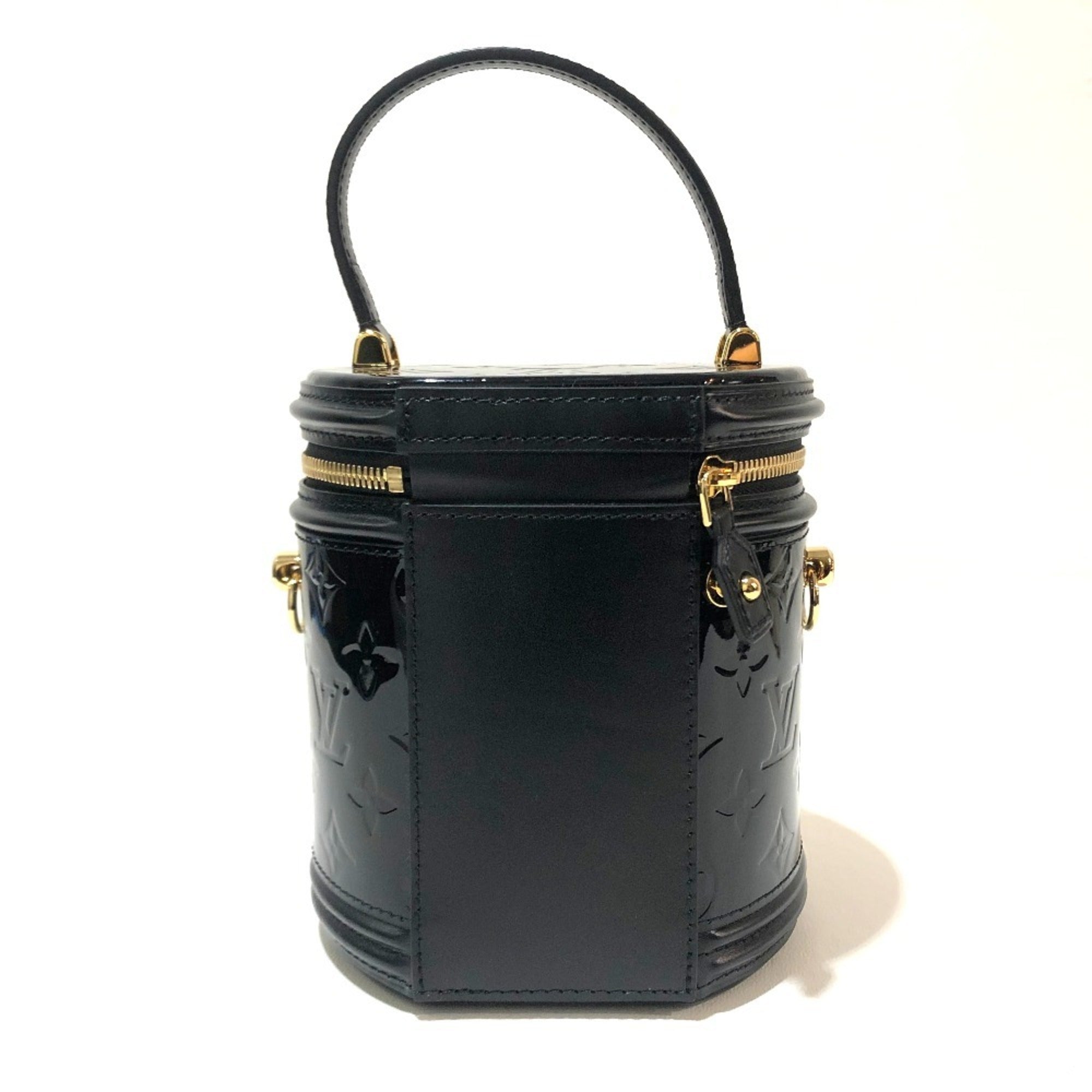Louis Vuitton Black Noir Monogram Vernis Handbag Vanity Bag (Pre-Owned)