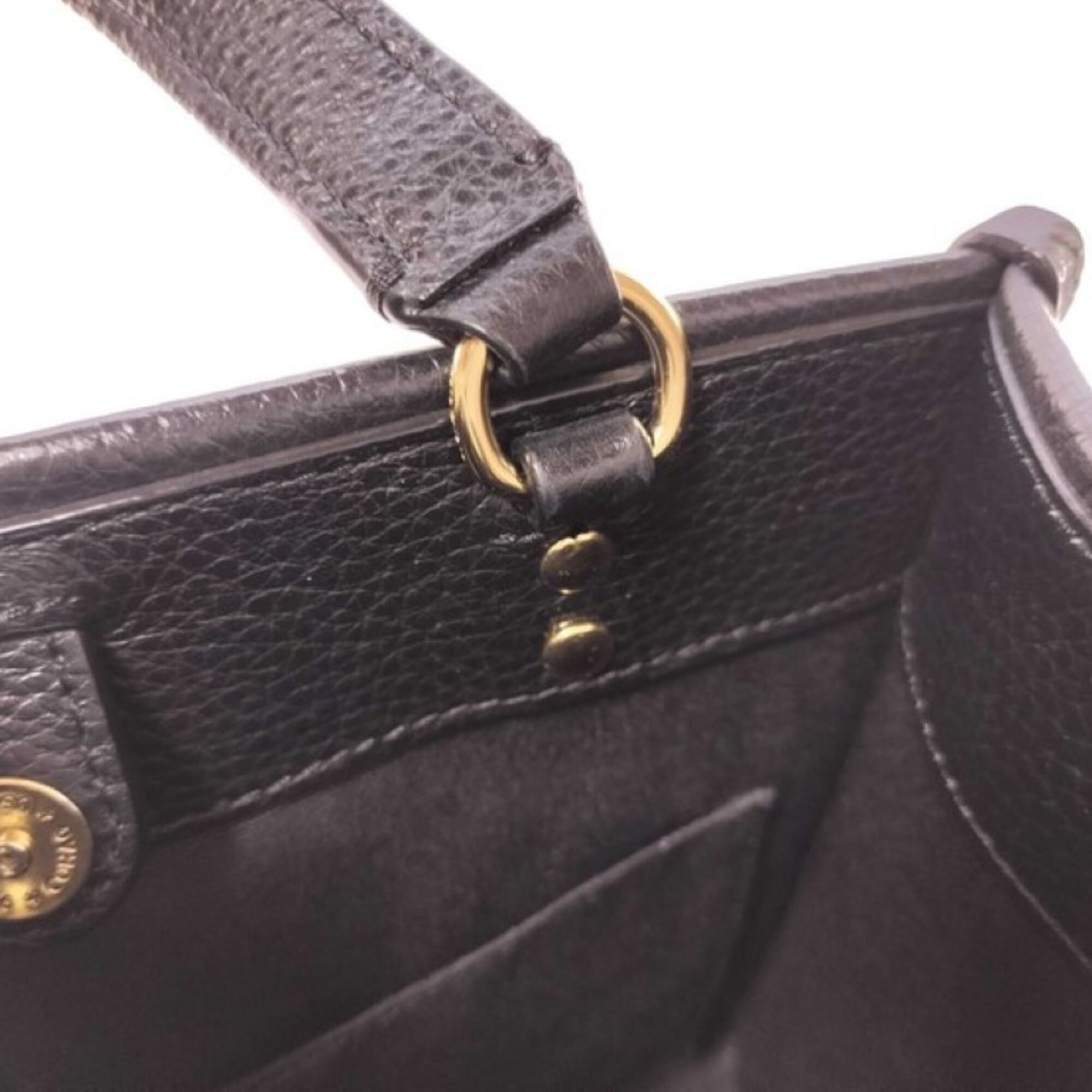 Coach Black Leather Handbag Shoulder Bag Tote Bag (Pre-Owned)