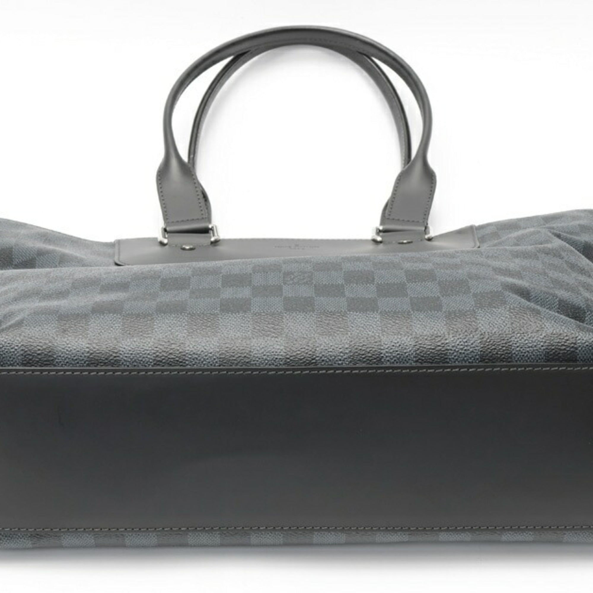 Louis Vuitton Damier Cobalt Black Canvas Leather Tote Bag (Pre-Owned)