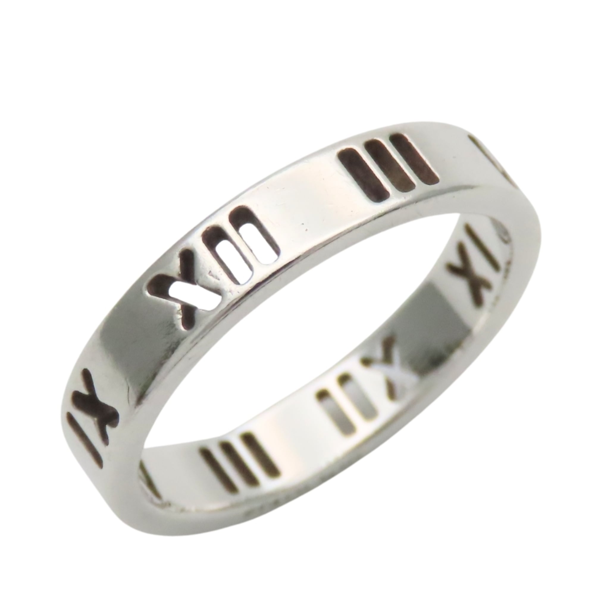 Tiffany Atlas Silver Silver 925 Band Ring (Pre-Owned)