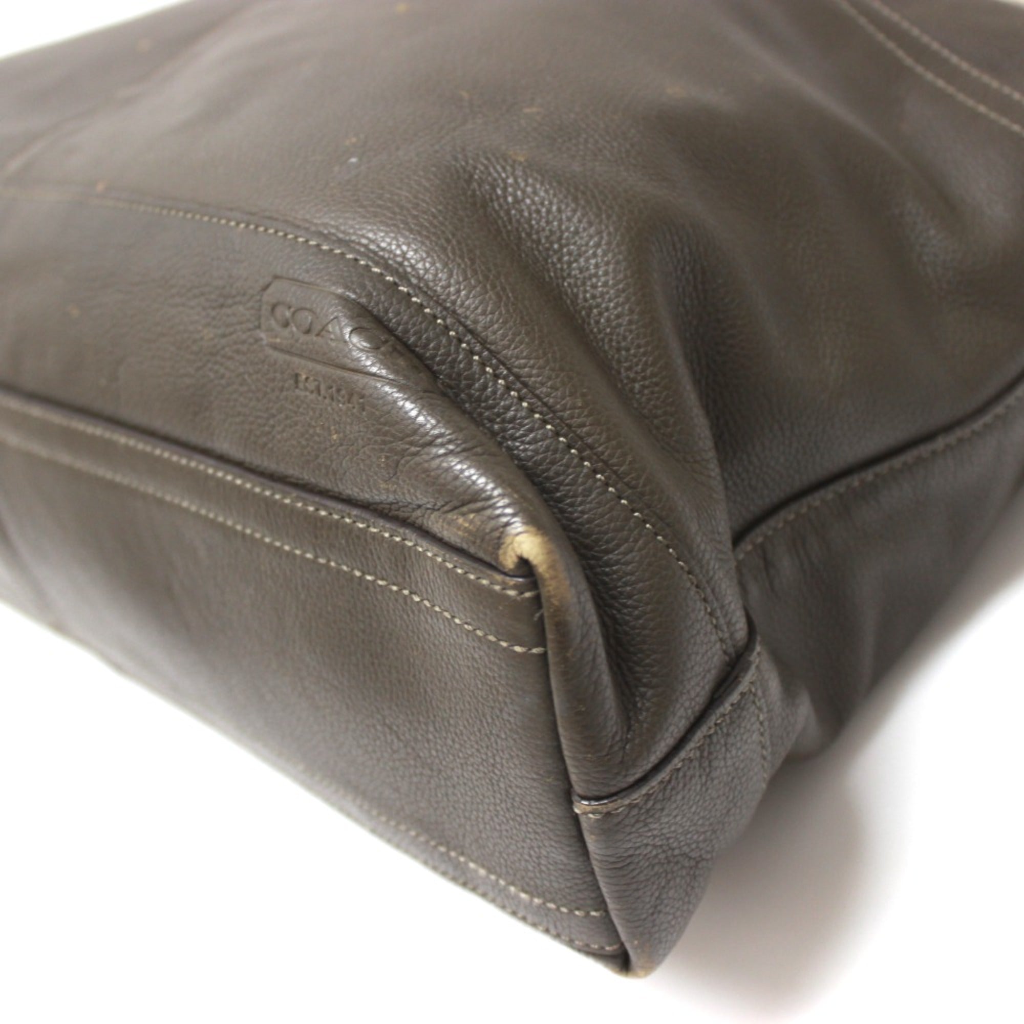 Coach Green Leather Tote Bag (Pre-Owned)