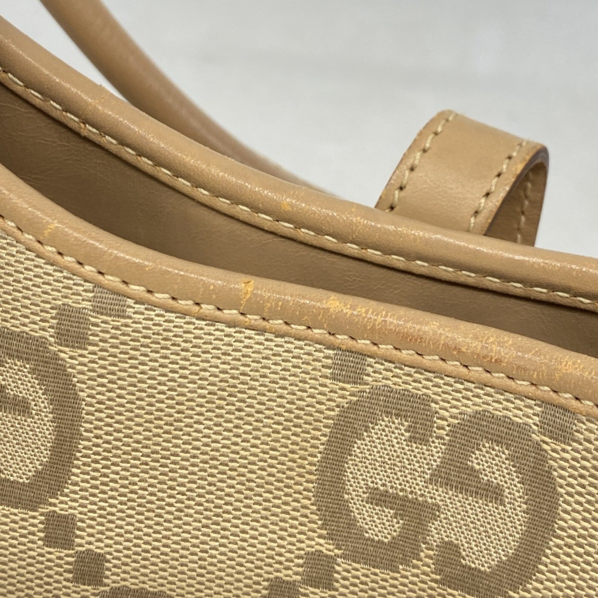 Gucci Light Brown Canvas Handbag (Pre-Owned)