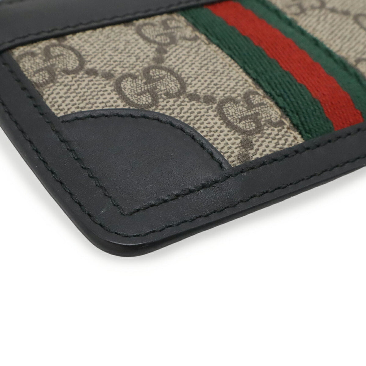 Gucci Gg Supreme Beige Brown Black Green Red Color Gg Supreme Leather Coin Purse/Coin Case (Pre-Owned)