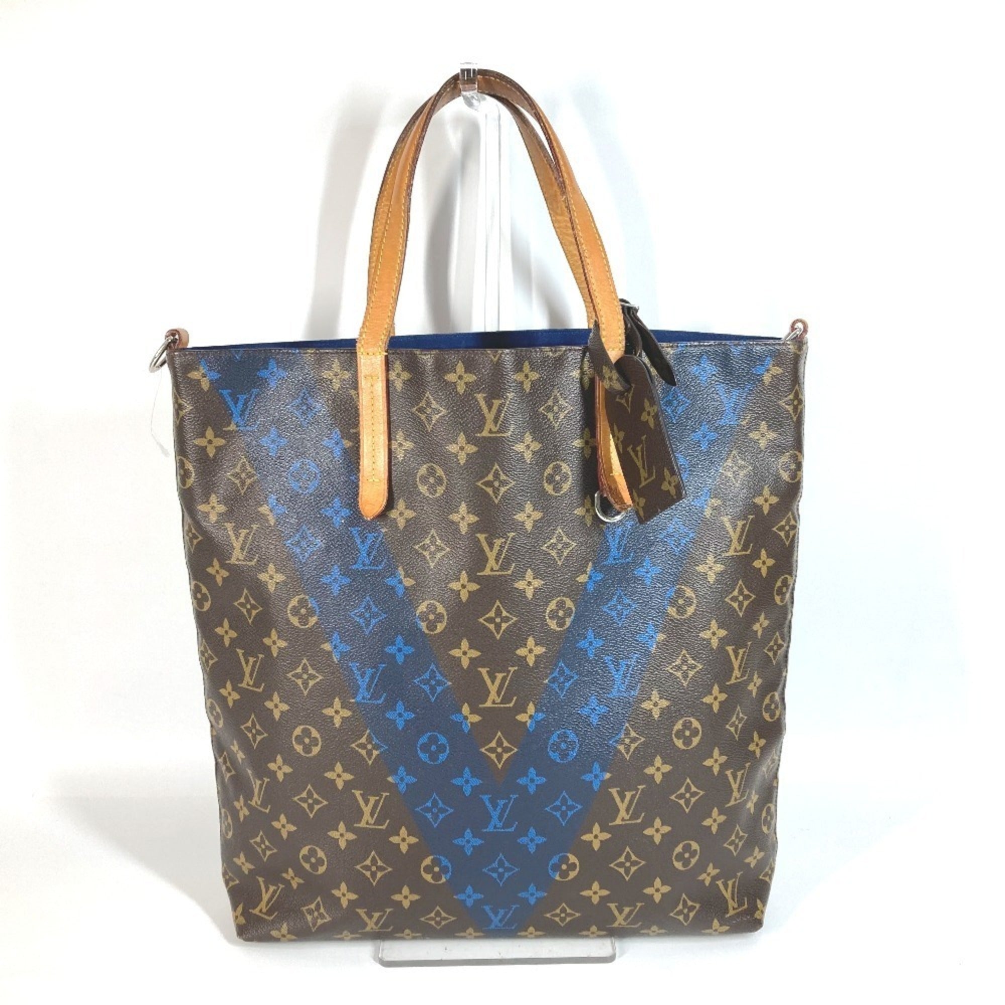 Louis Vuitton Blue Brown Monogram Monogram Shoulder Bag Tote Bag (Pre-Owned)