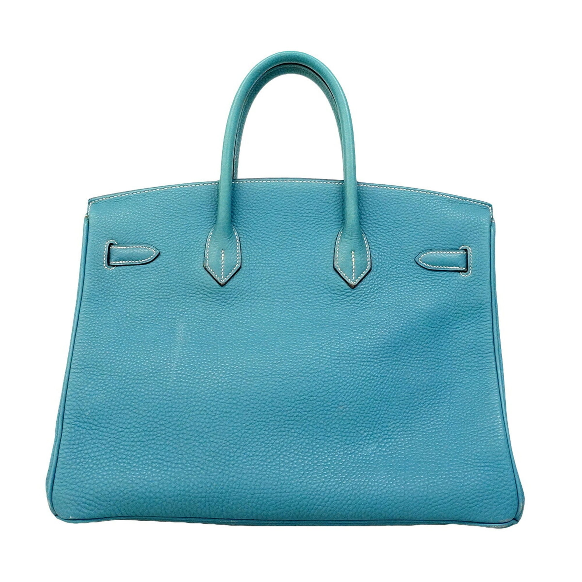 Hermes Blue Jean Togo Leather Handbag (Pre-Owned)
