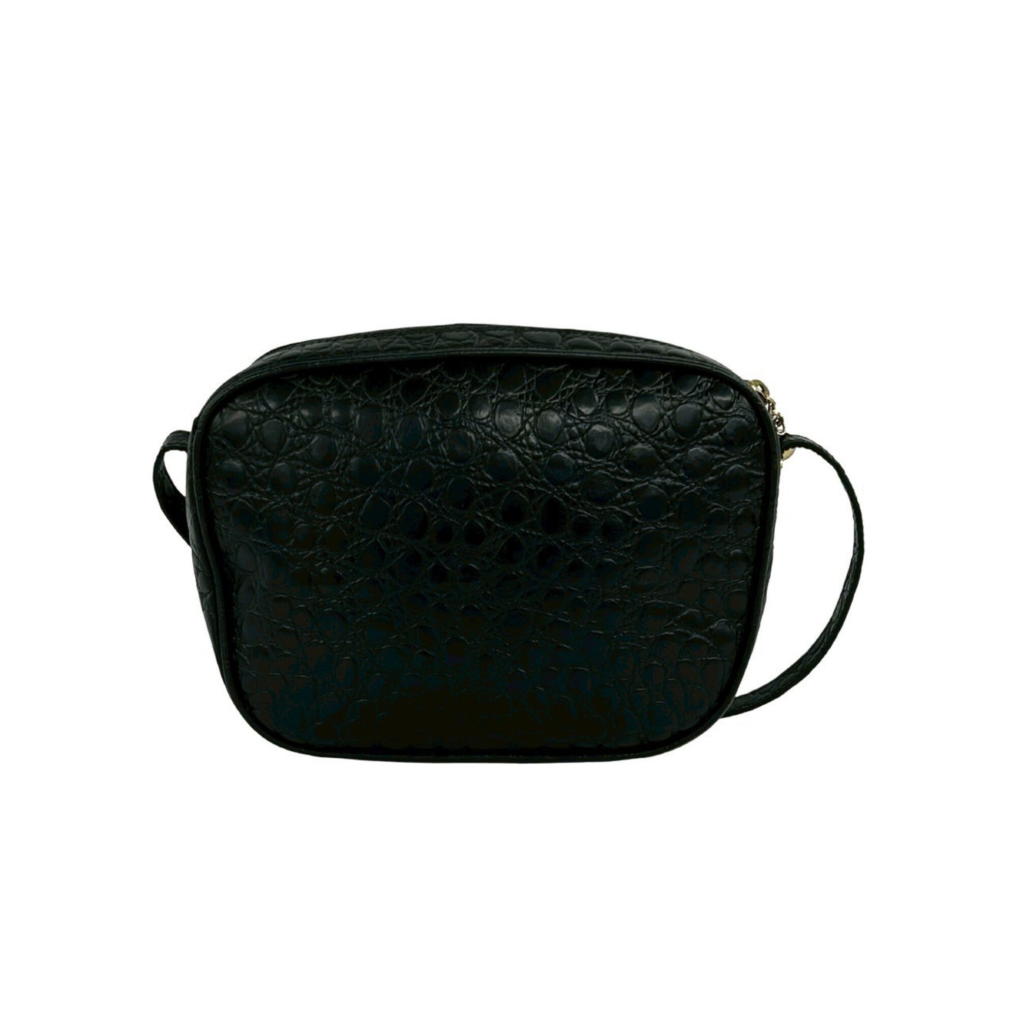 Salvatore Ferragamo Black Leather Pochette Shoulder Bag (Pre-Owned)