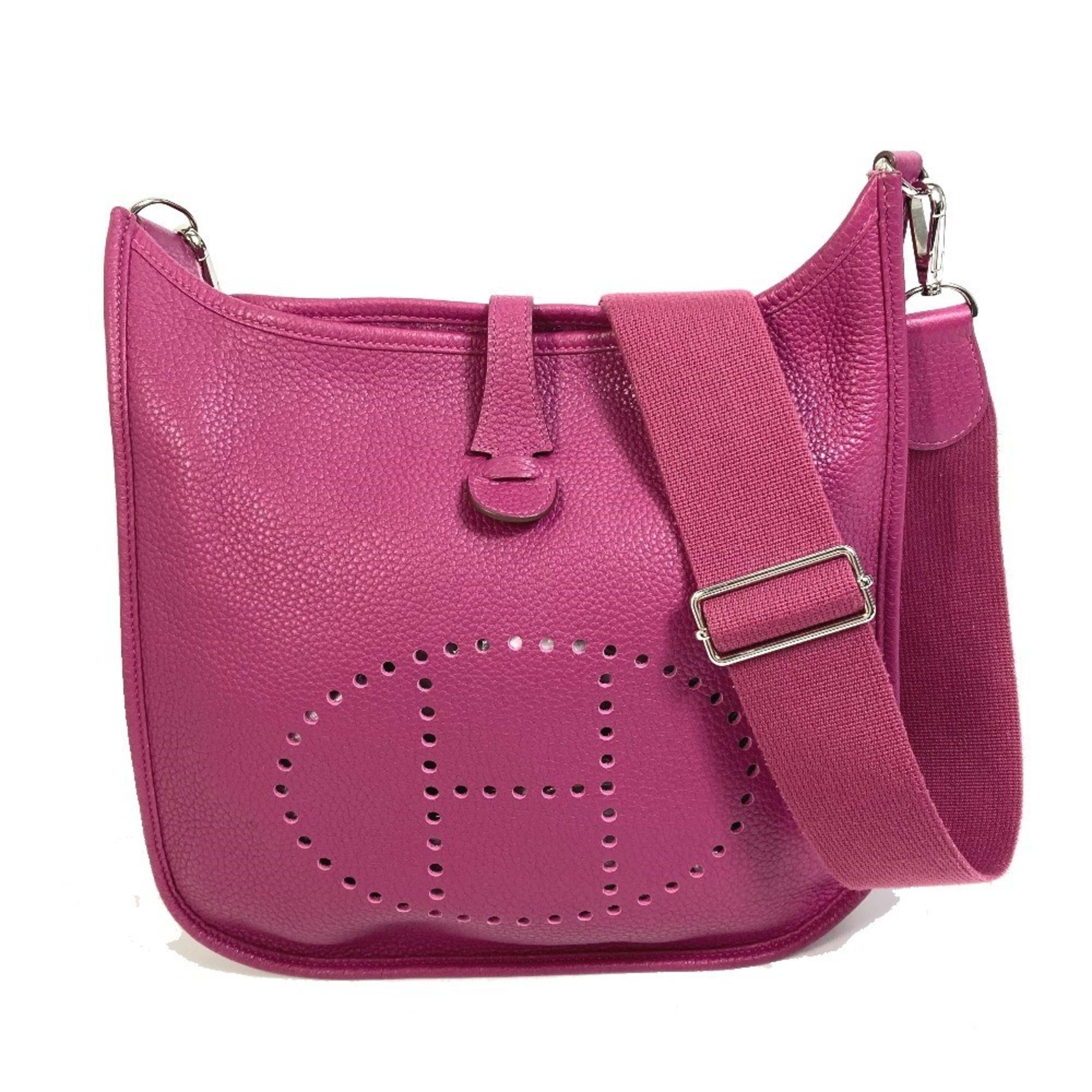 Hermes Purple Tosca Taurillon Clemence Leather Shoulder Bag (Pre-Owned)