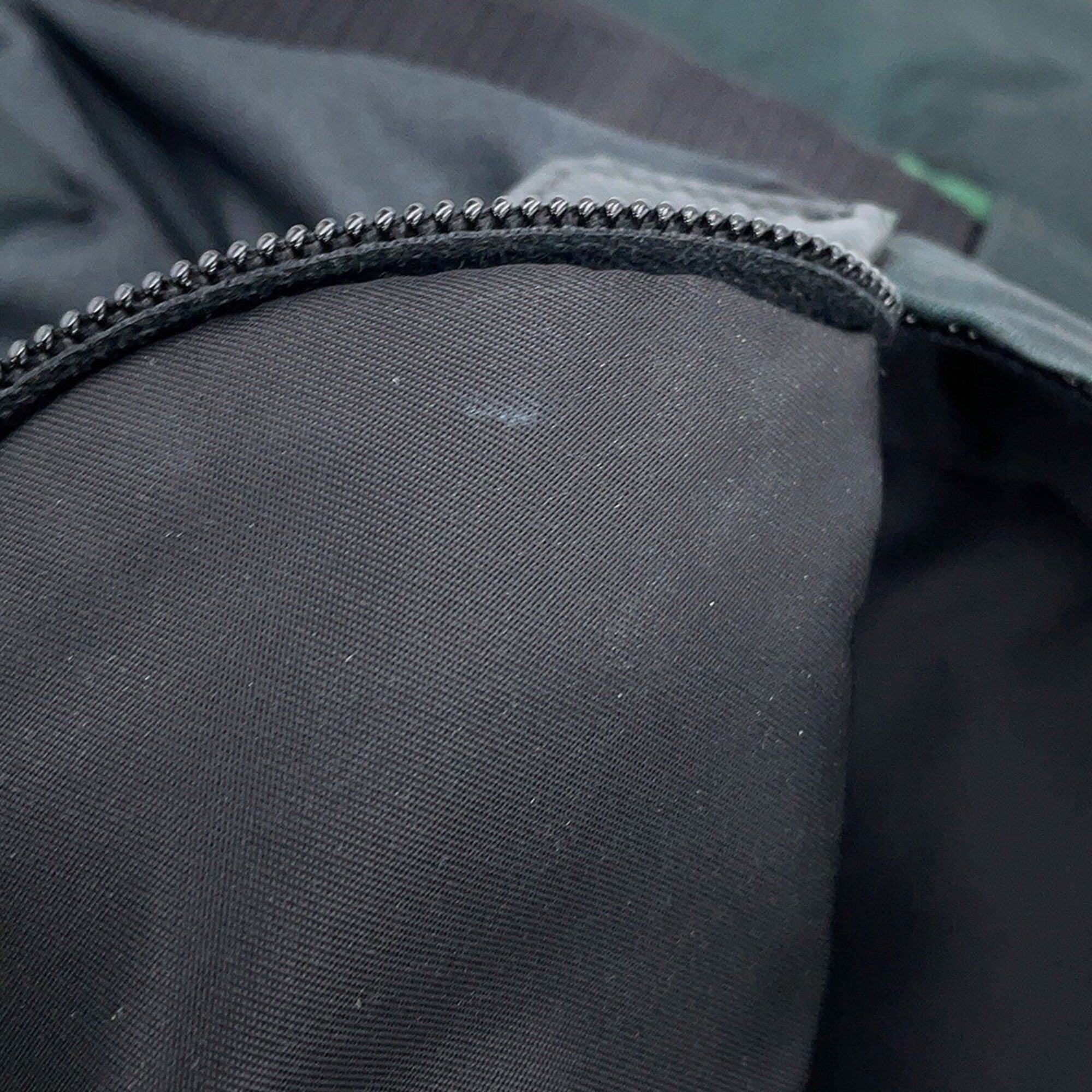 Prada Black Green Nylon Leather Backpack (Pre-Owned)